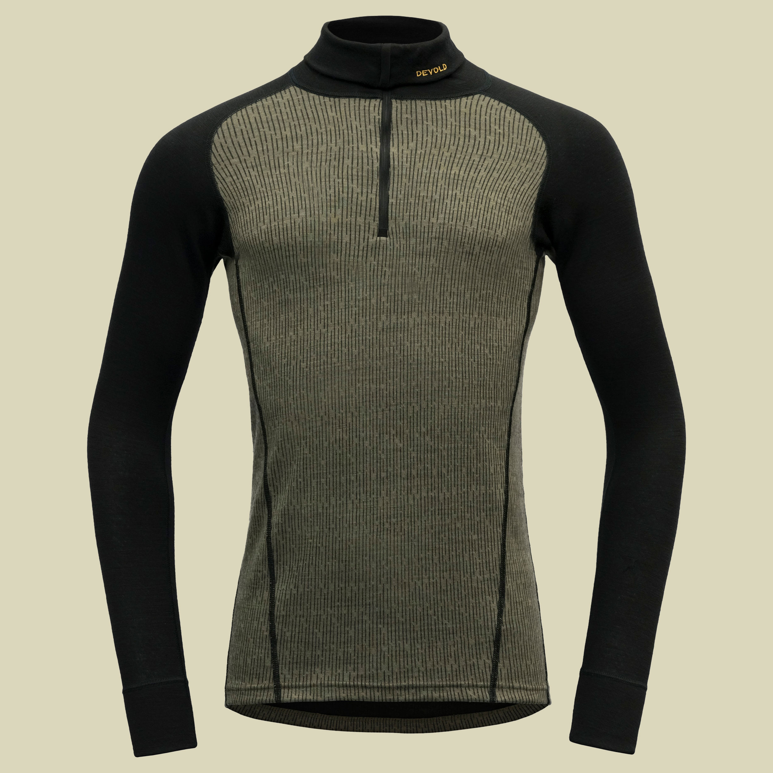 Duo Active Merino 205 Zip Neck Man Größe M  Farbe lichen/caviar