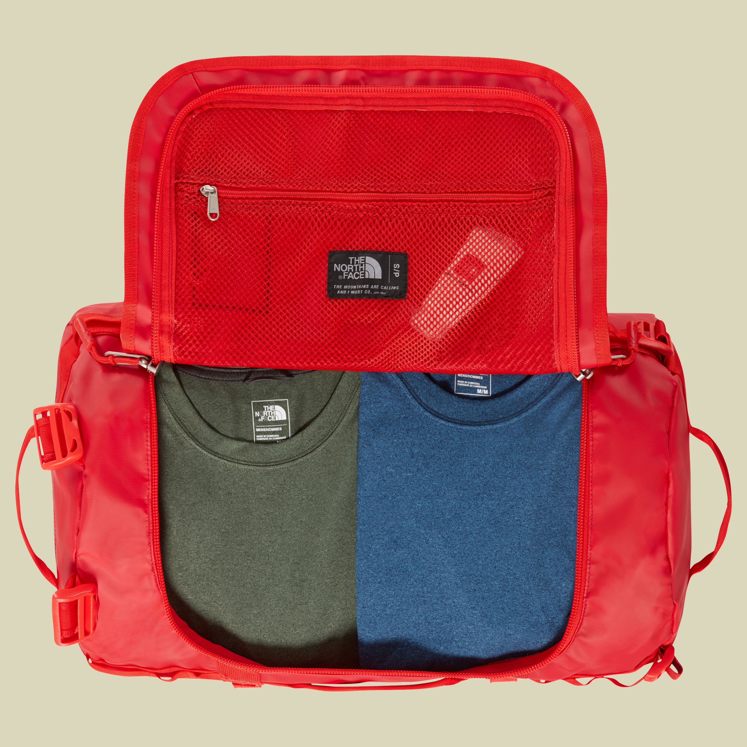 Base Camp Duffel S Volumen 50 Farbe rage red/fiery red