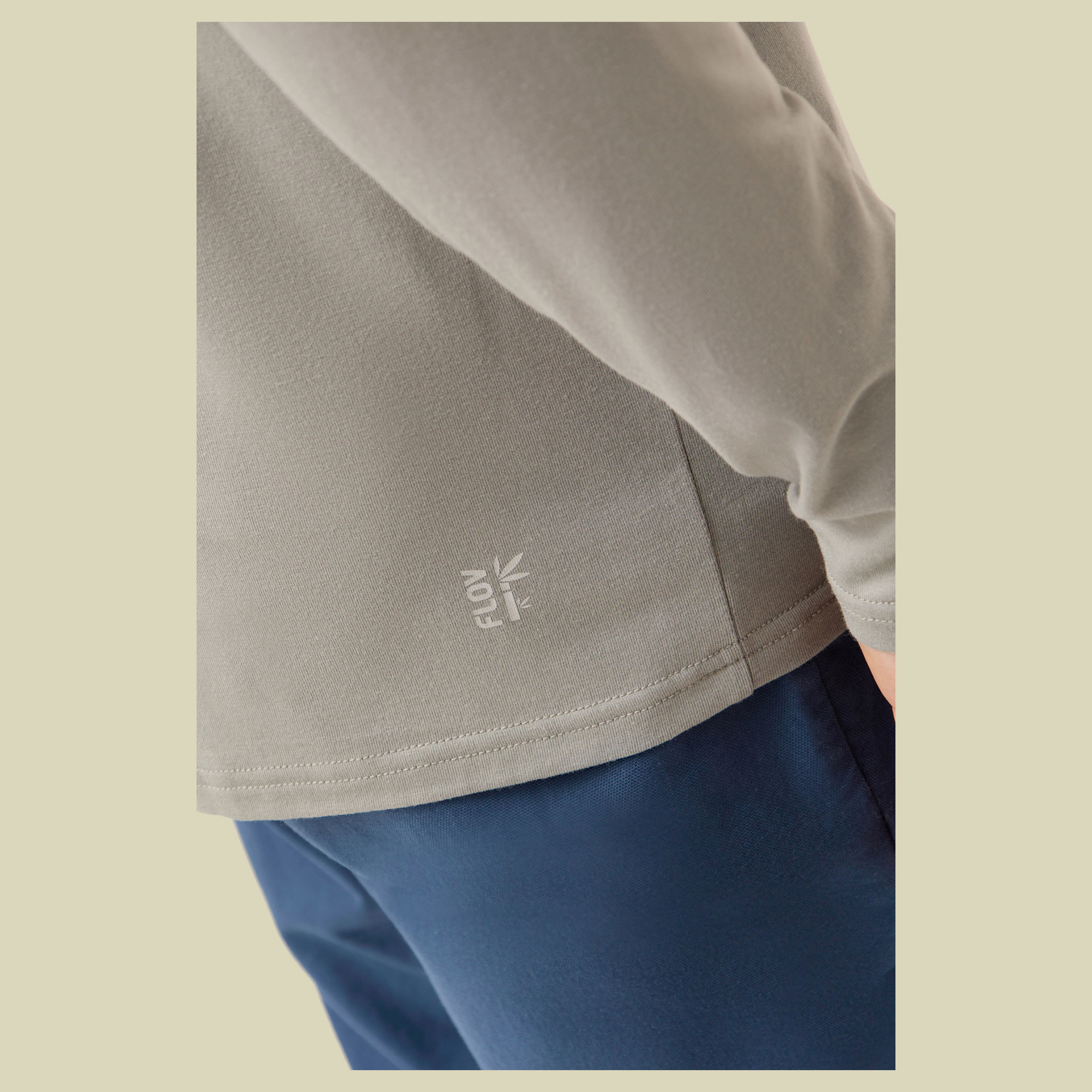 Perris Longsleeve Bamboo Man M grau - light grey