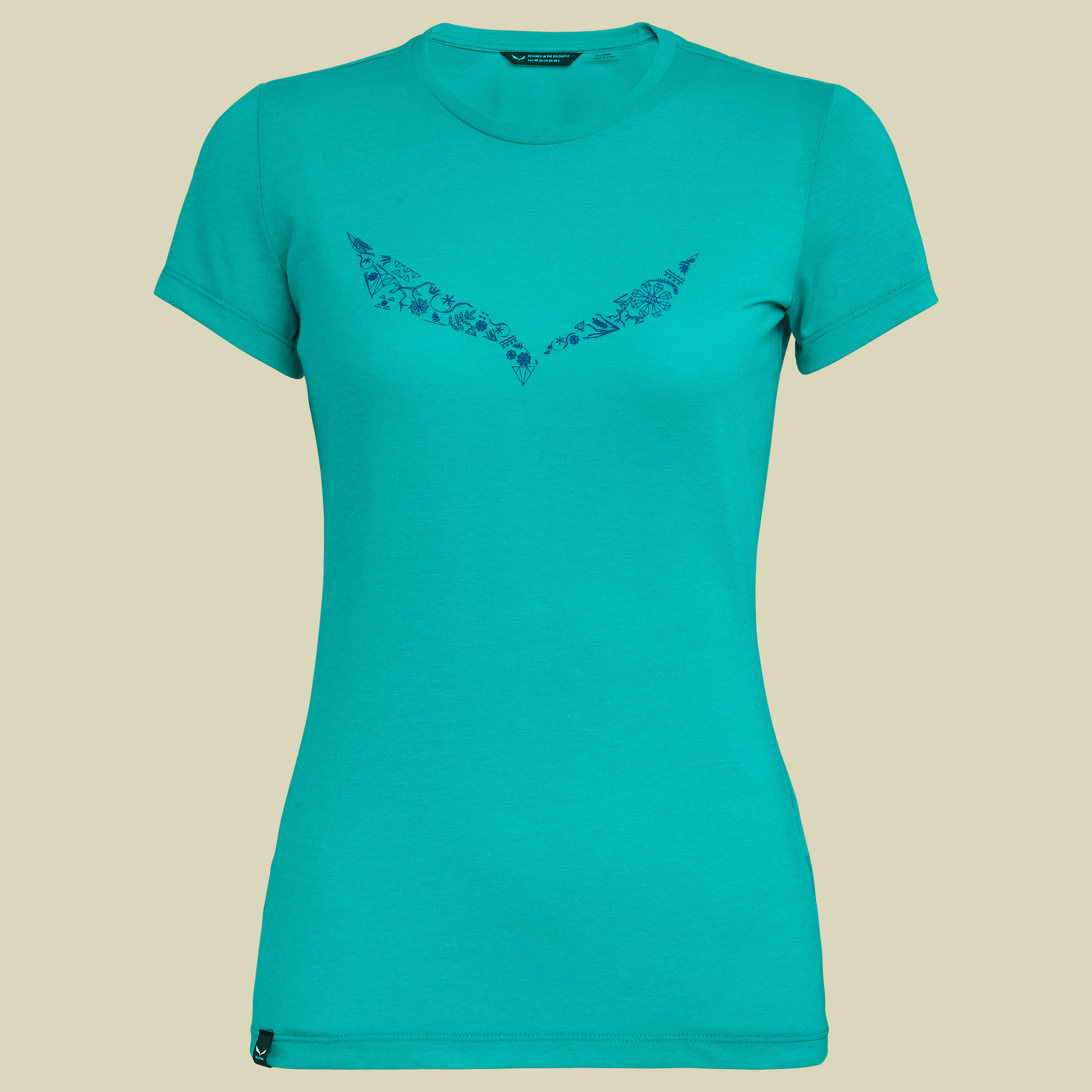 Solid Dri-Release W S/S Tee Women Größe 42 Farbe lagoon green melange