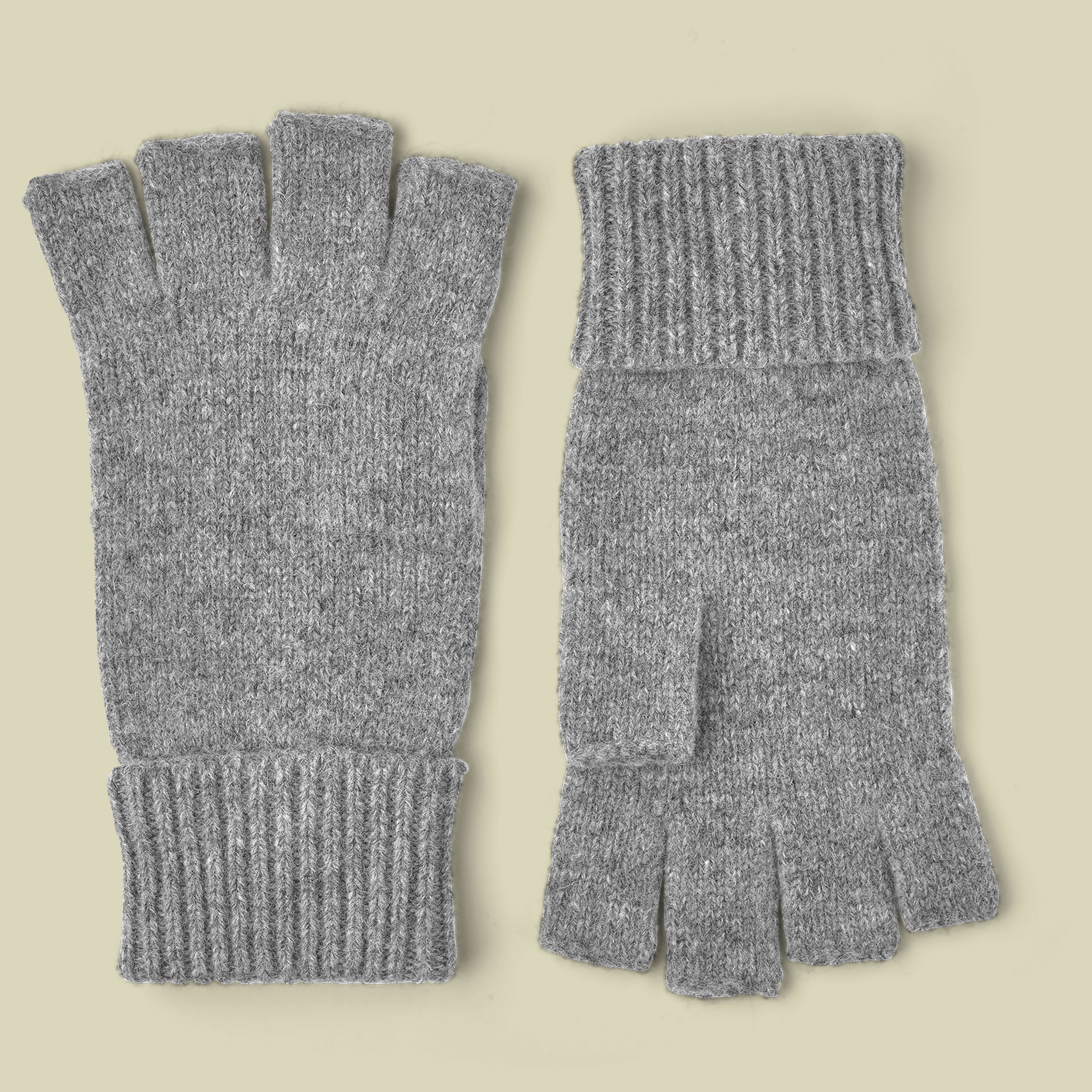 Basic Wool Half Finger Größe 6 Farbe grey