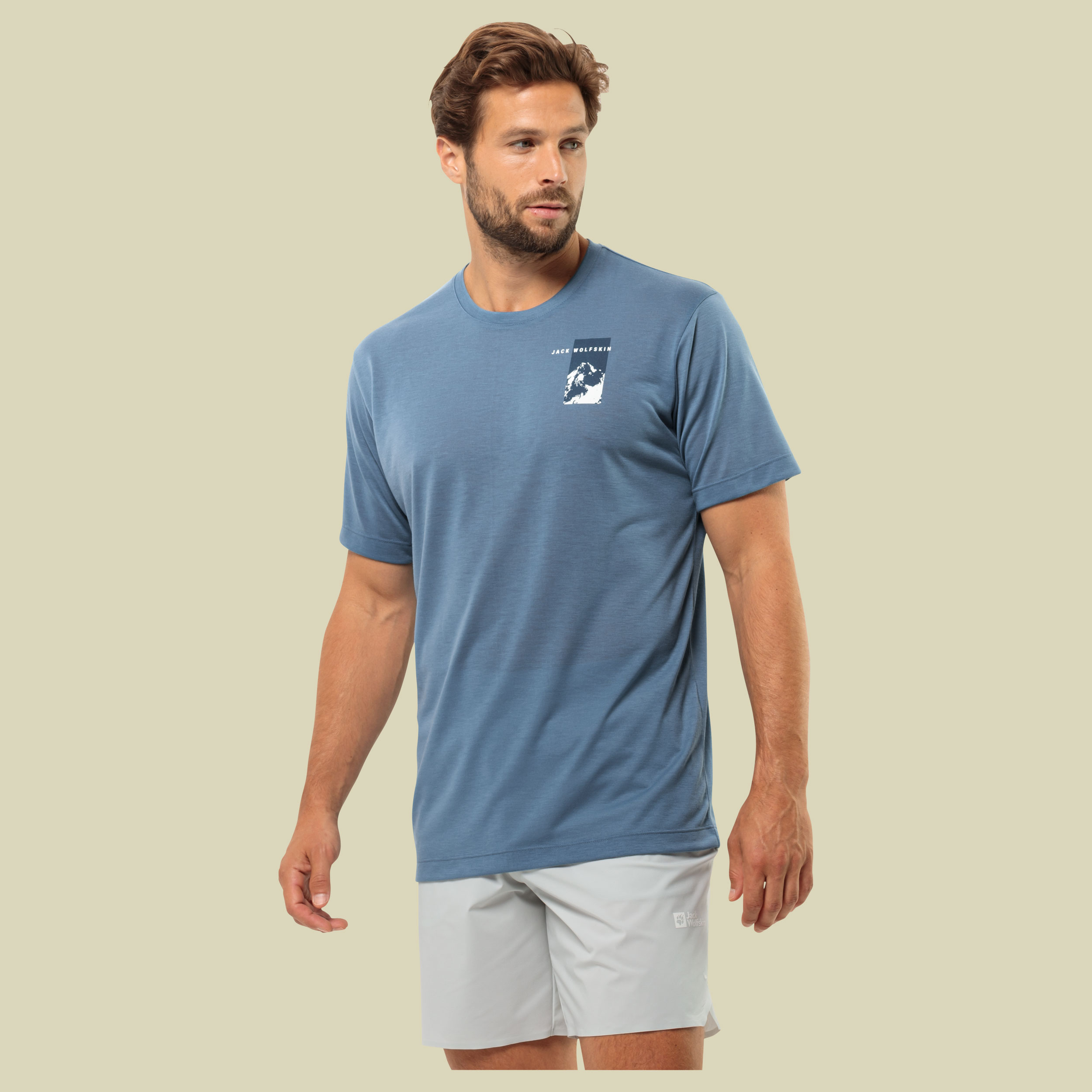 Vonnan S/S Graphic T Men M blau - elemental blue