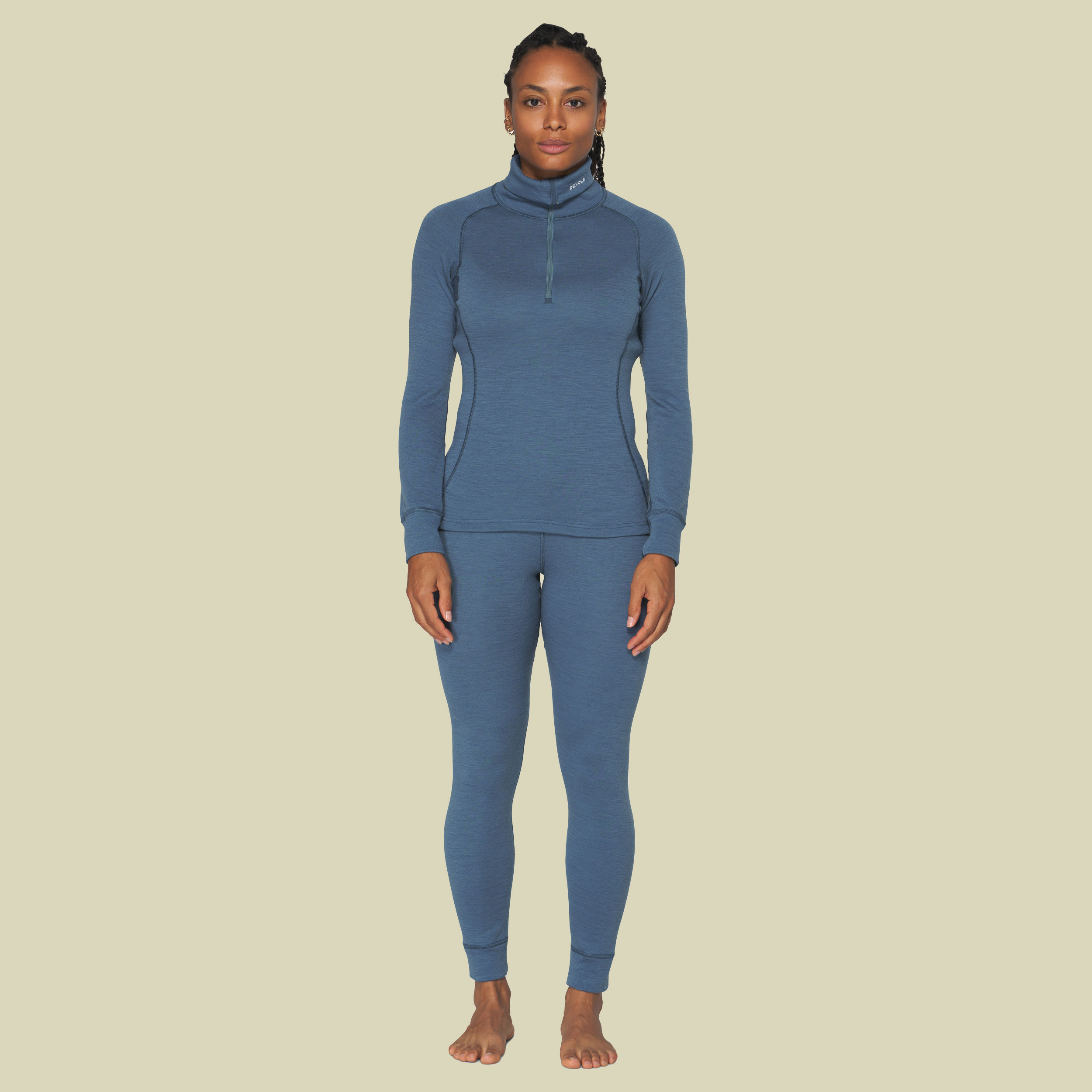 Duo Active Merino 205 Zip Neck Woman blau XL - berry
