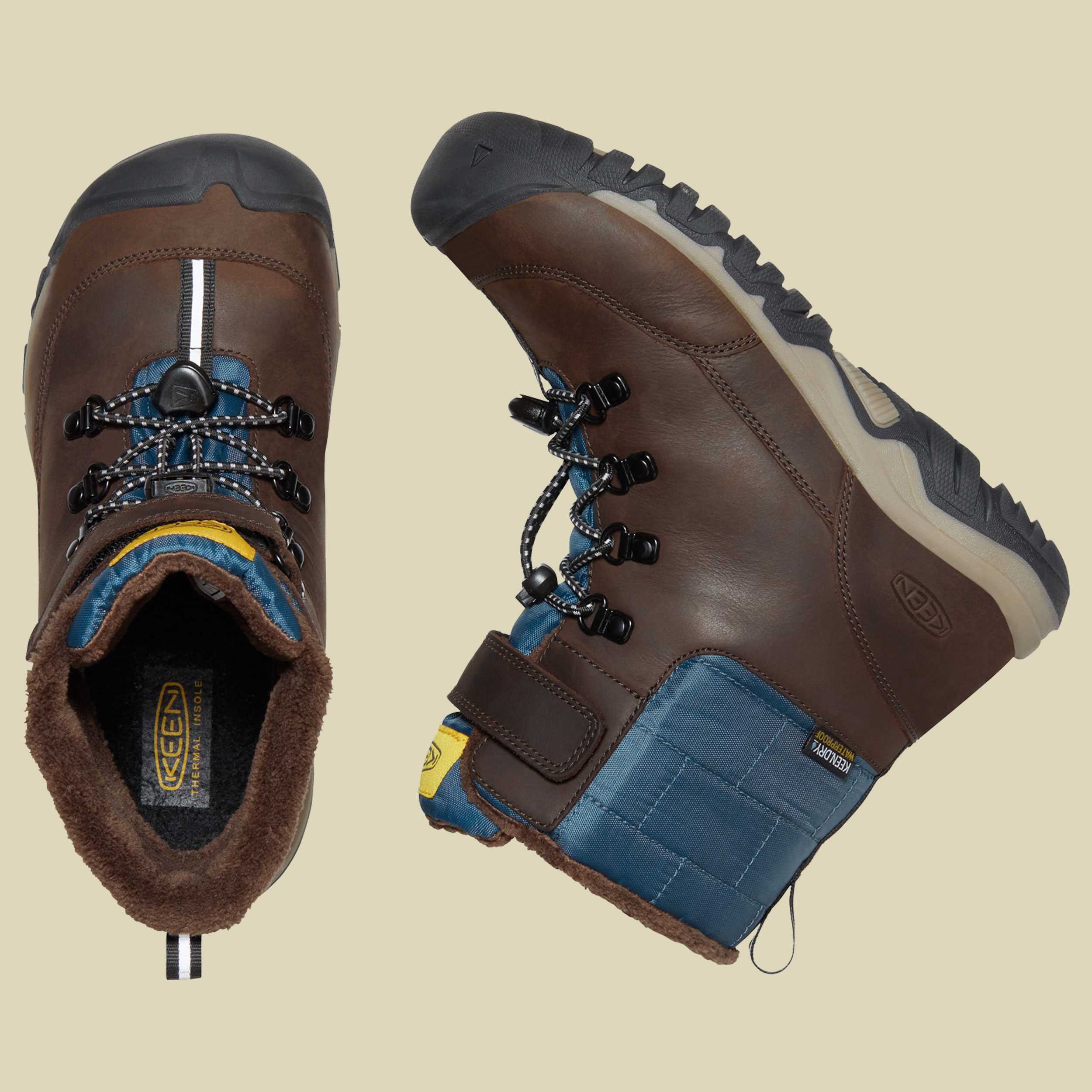 GRETA Boot WP Kids Größe 35 Farbe coffee bean/blue wing teal