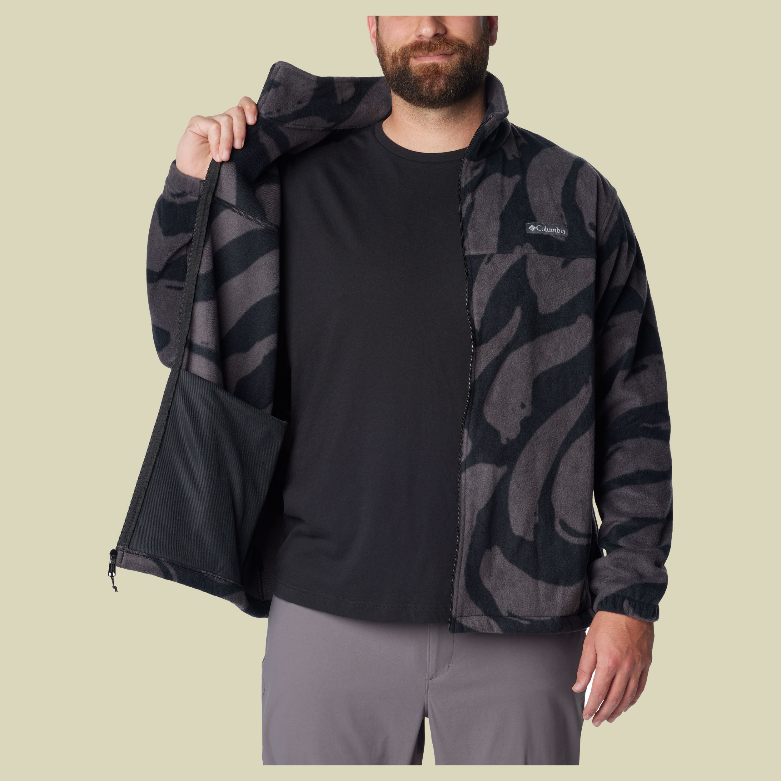 Steens Mountain Printed Jacket Men Größe S Farbe black snowdrift