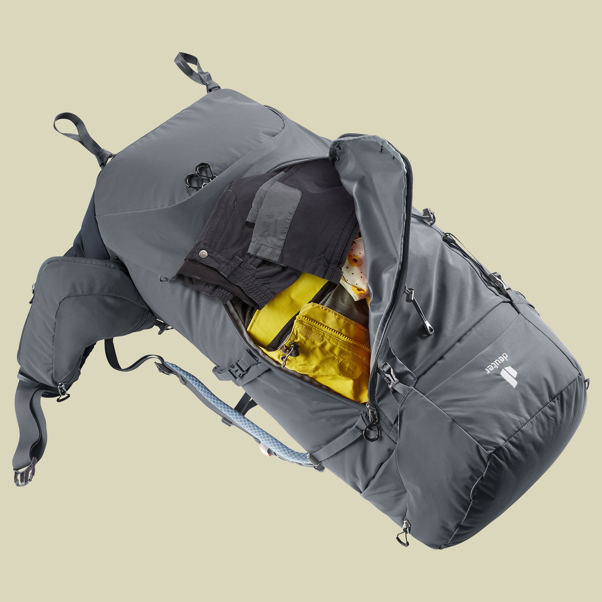 Aircontact Core 65+10 SL Women grau 65 L + 10 L - Farbe graphite-black