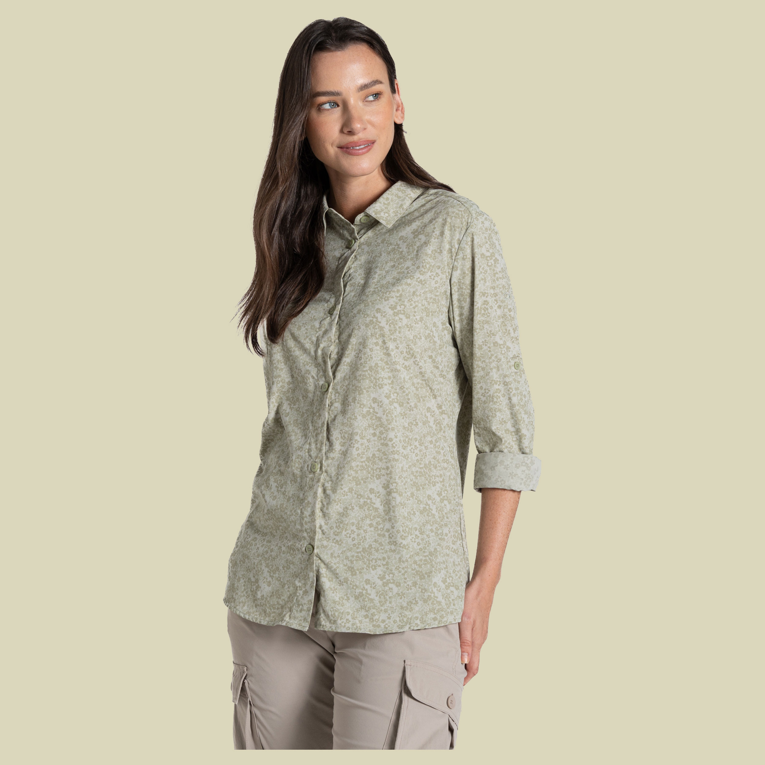 NosiLife Arona Long Sleeved Shirt Women 46 grün - bud green print (UK 20)