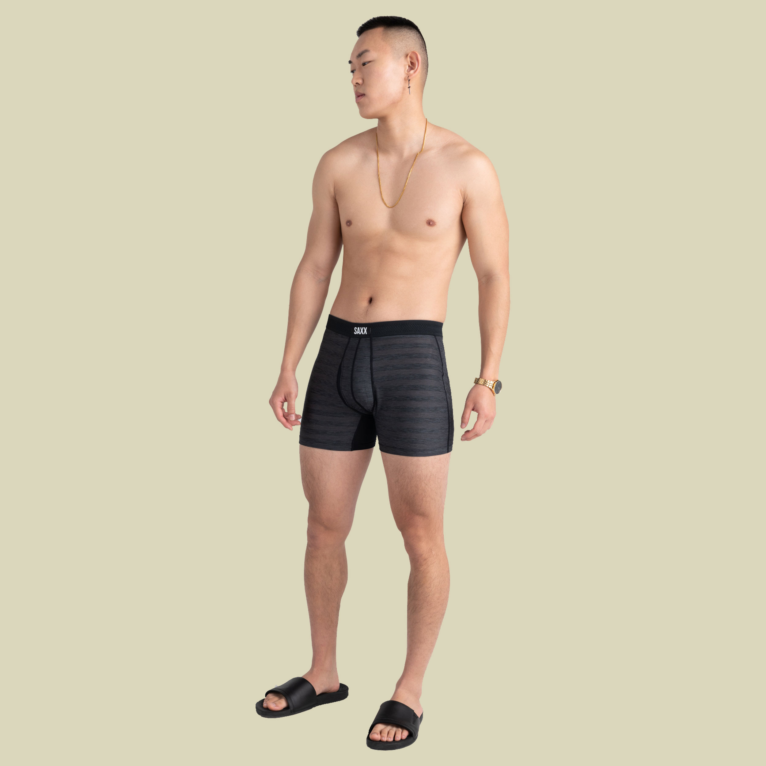 Droptemp Cooling  Mesh Boxer Brief Fly Größe M  Farbe black heather