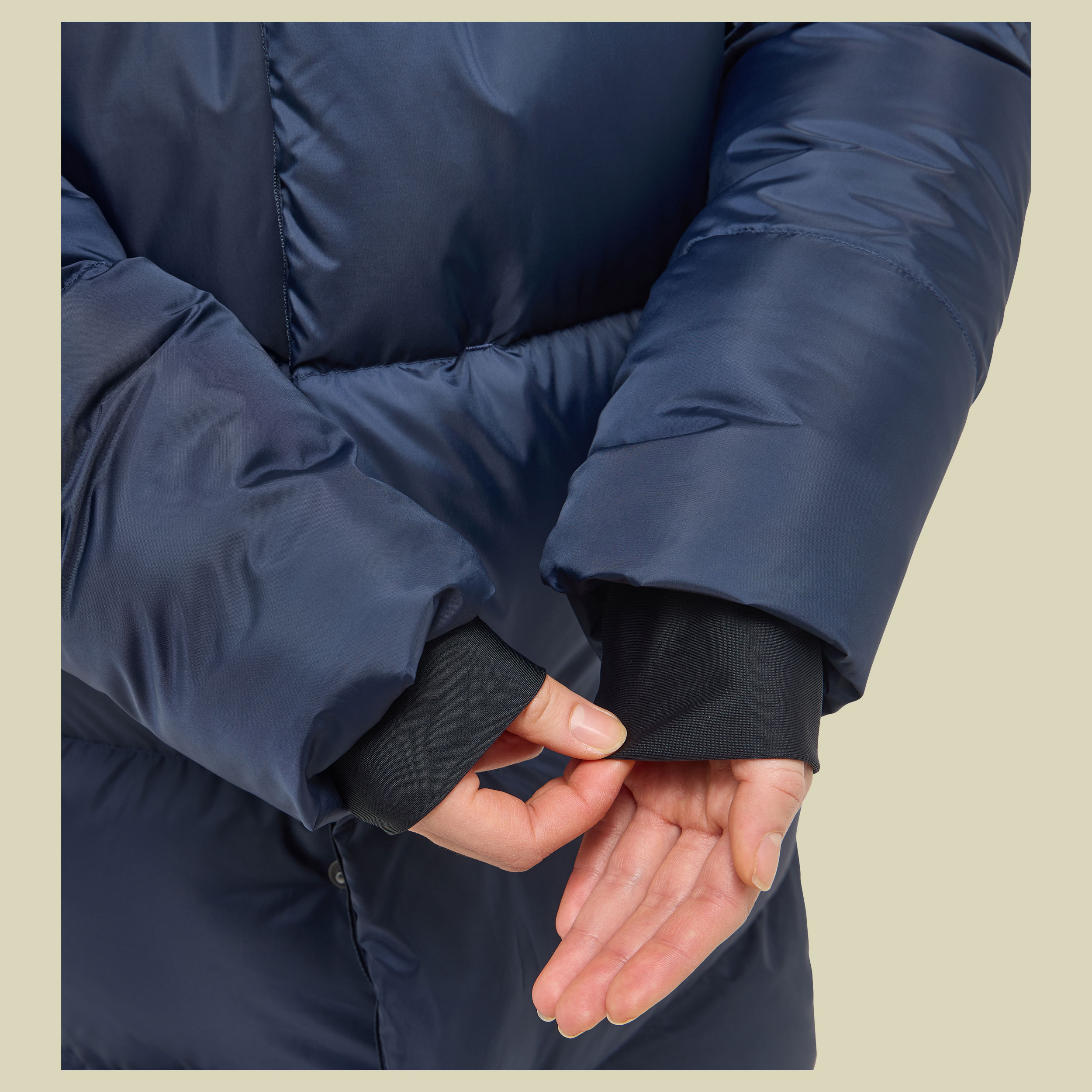 Long Down Parka Women S blau - tarn blue