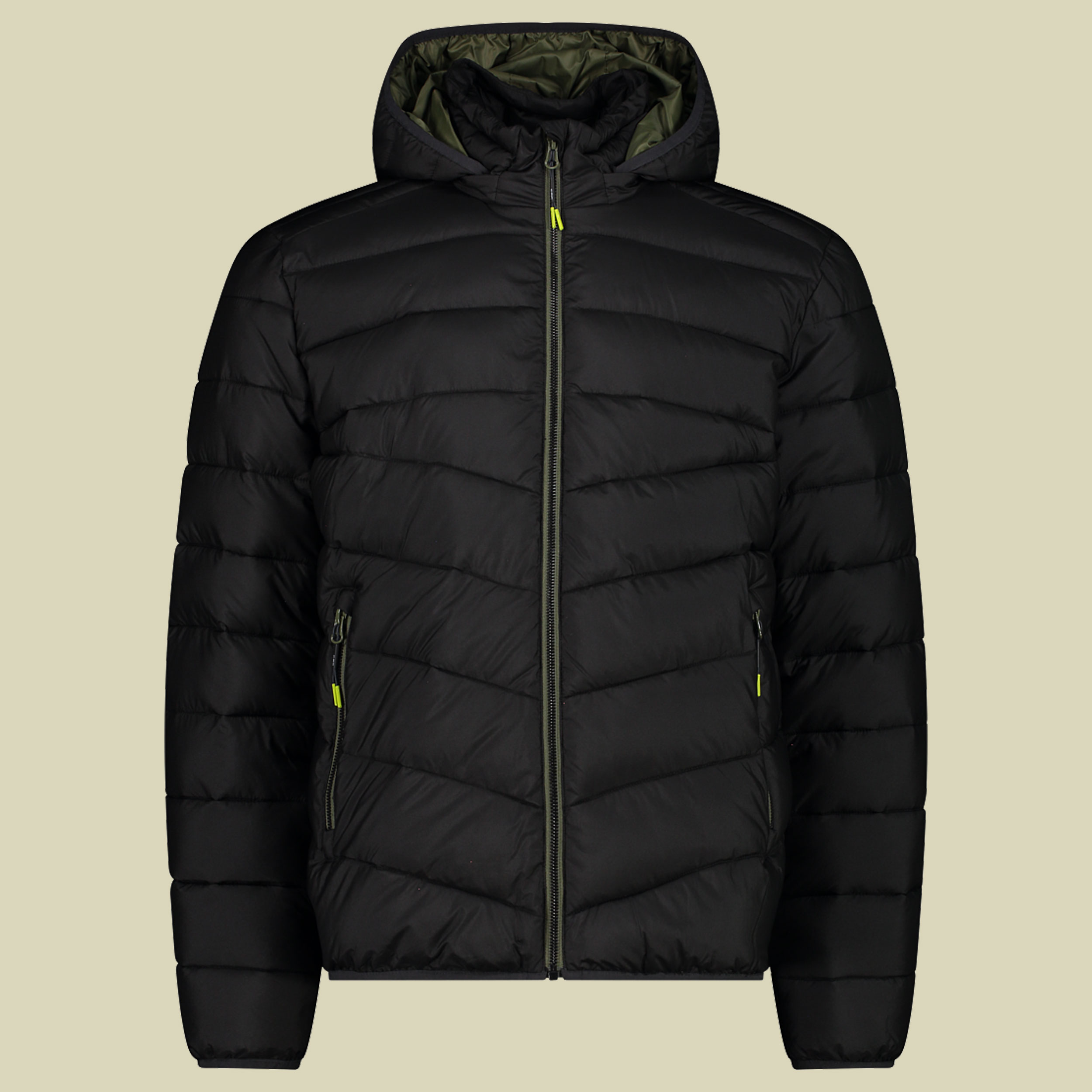 Man Jacket Snaps Hood Ripstop Melange 33K1597M Größe 48 Farbe black melange