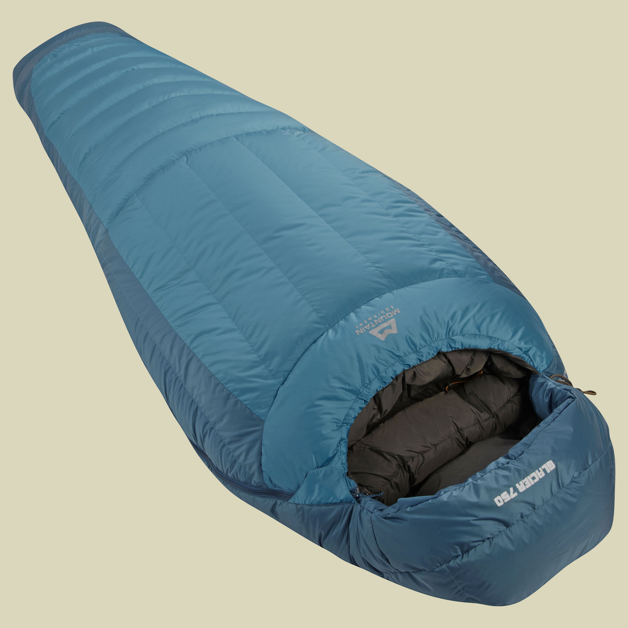 Glacier 750 bis Körpergröße Schlafsack 185 cm cm Farbe Neptune-Nautilus, Reißverschluss Schlafsack links