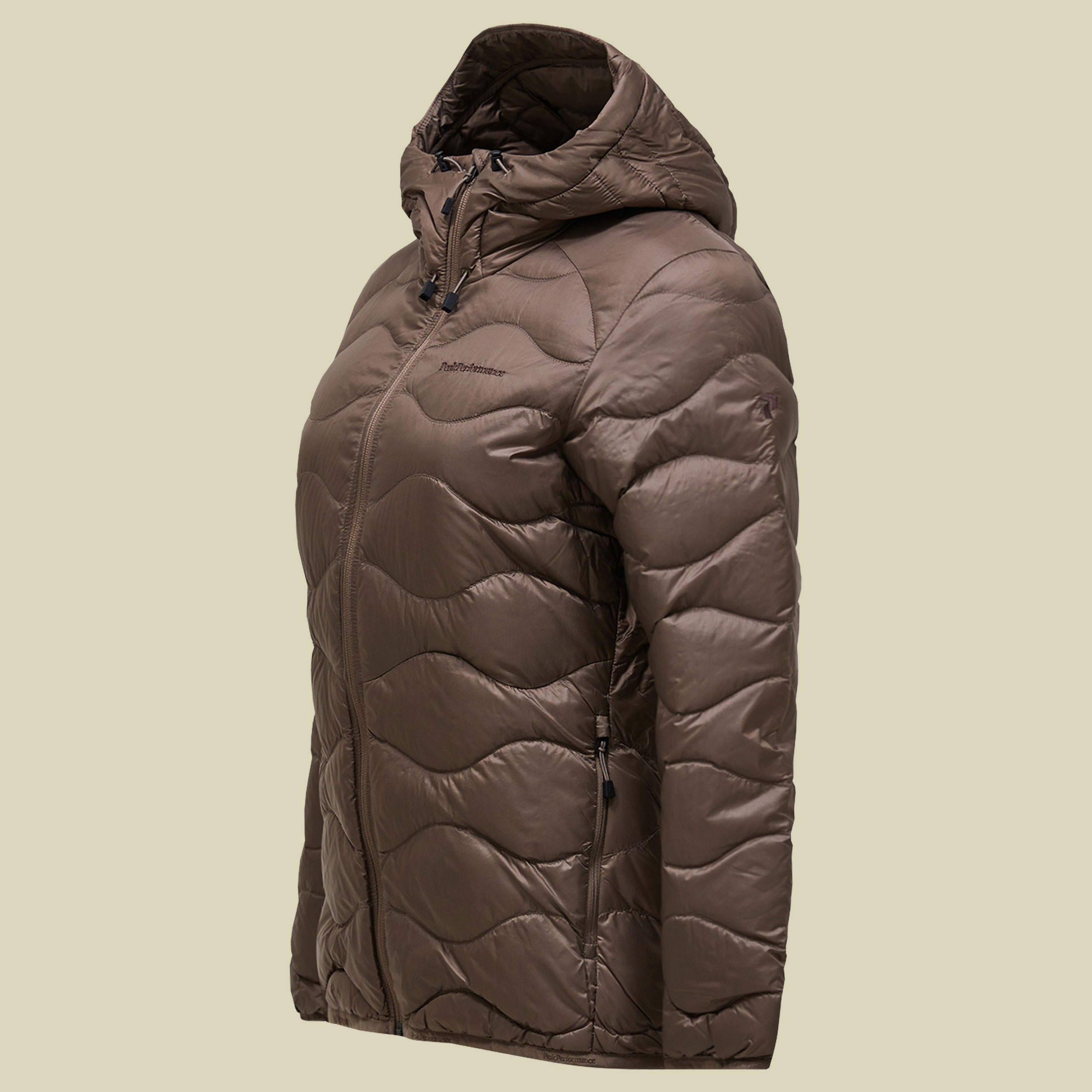 Helium Down Hood Jacket Women braun L - terrain tan