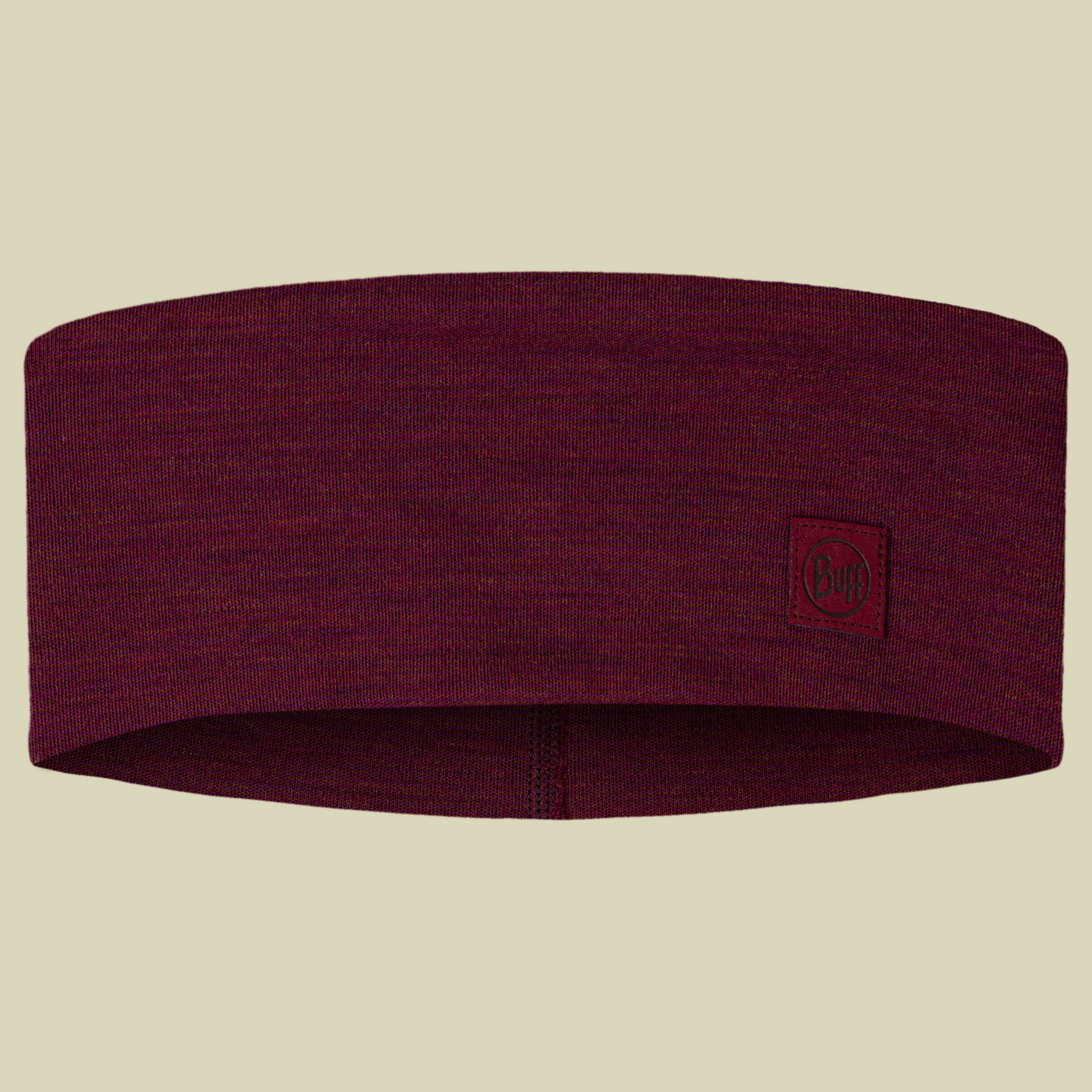 Merino Wide Headband rot one size - solid tibetan red
