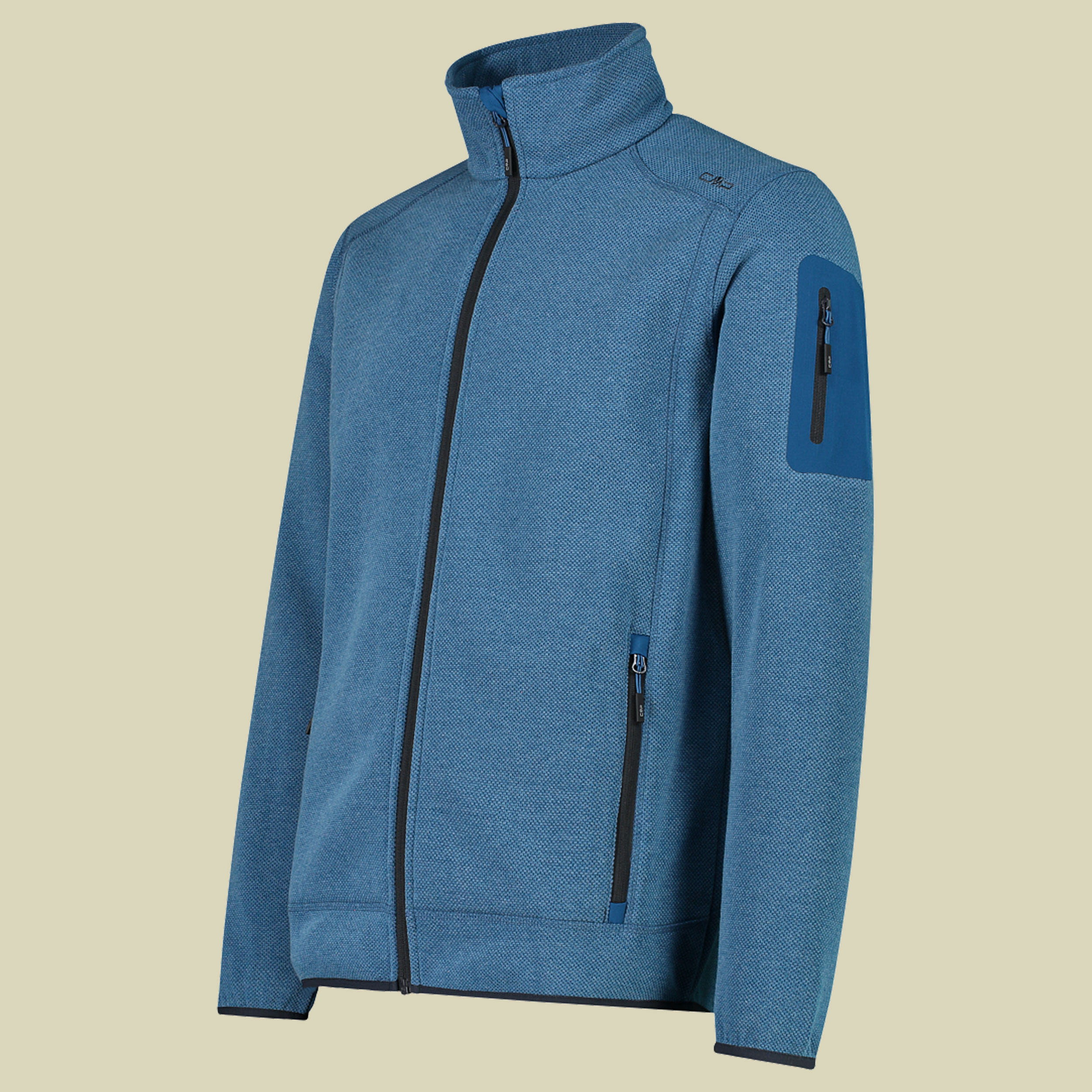 Man Knitted Fleece Jacket CMP 3H60747N Größe 58 Farbe 14LP petrol-antracite
