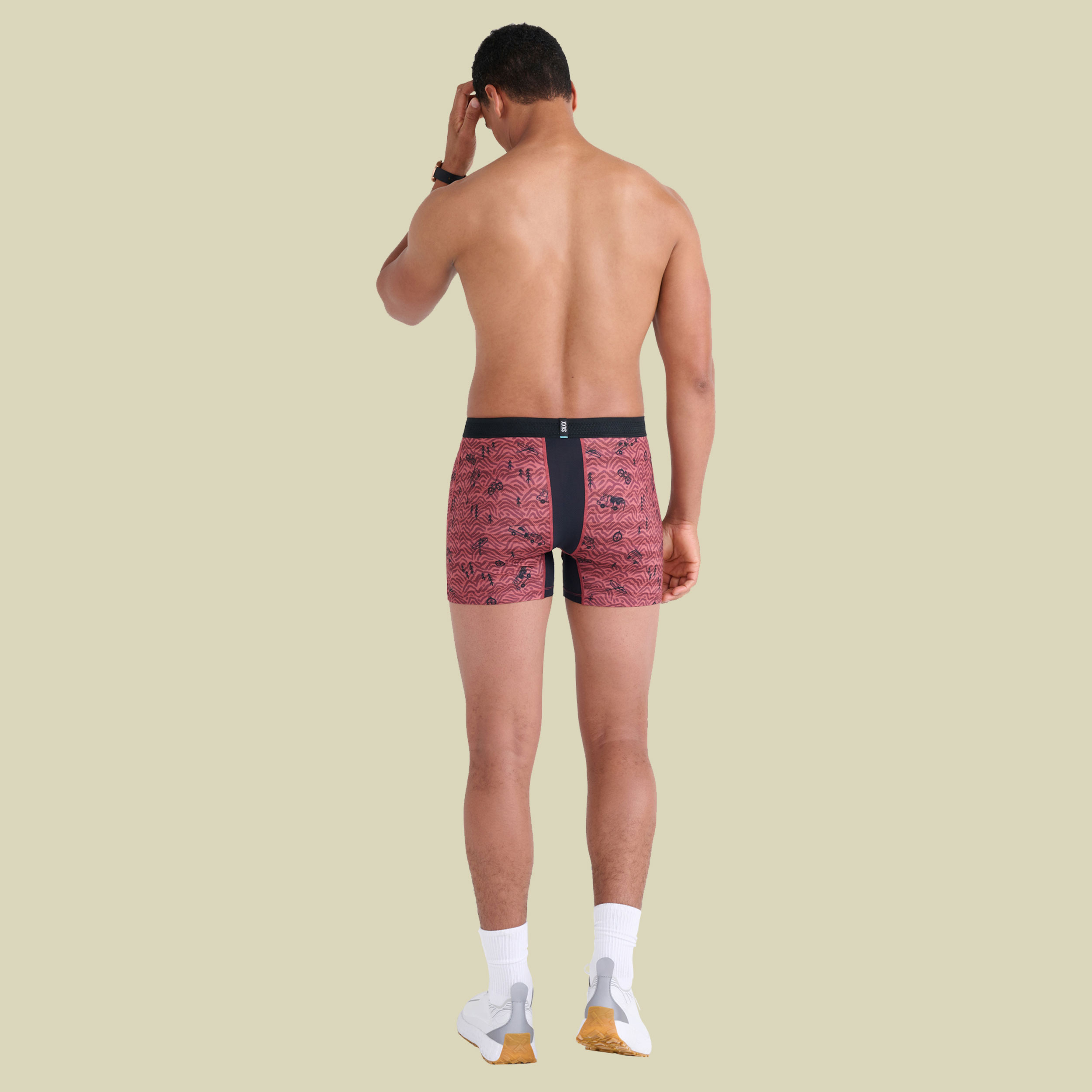 Droptemp Cooling  Mesh Boxer Brief Fly rot M - head for the hills- red