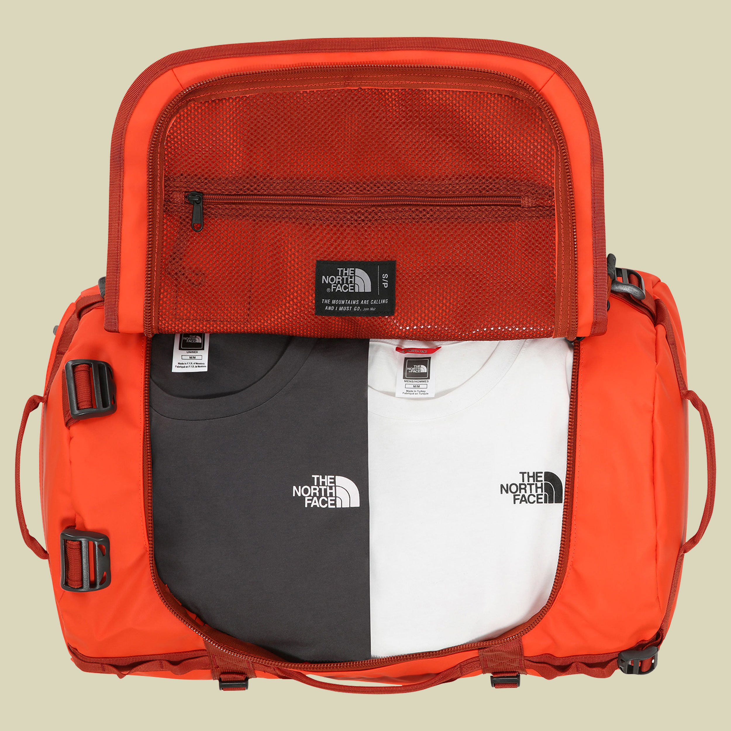 Base Camp Duffel S Volumen 50 Farbe acrylic orange/picante red
