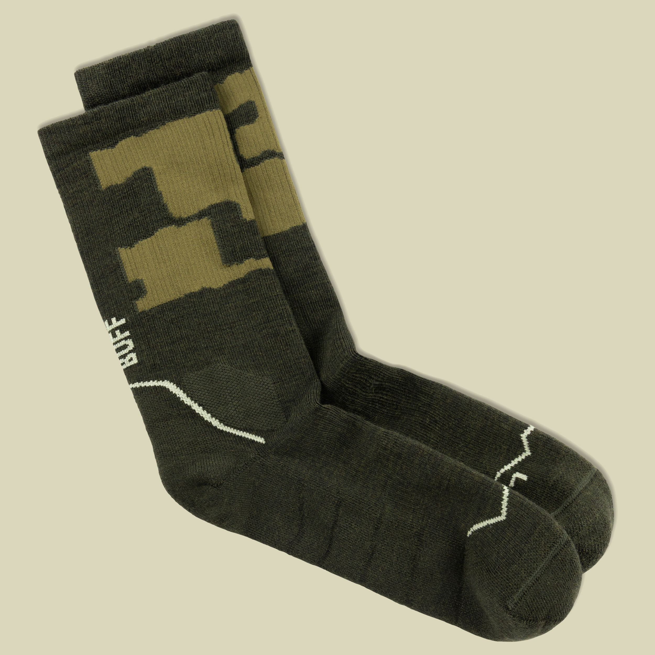 Merino Midweight Crew Socks 45-47 (XL) grün - MWC2 beetle green
