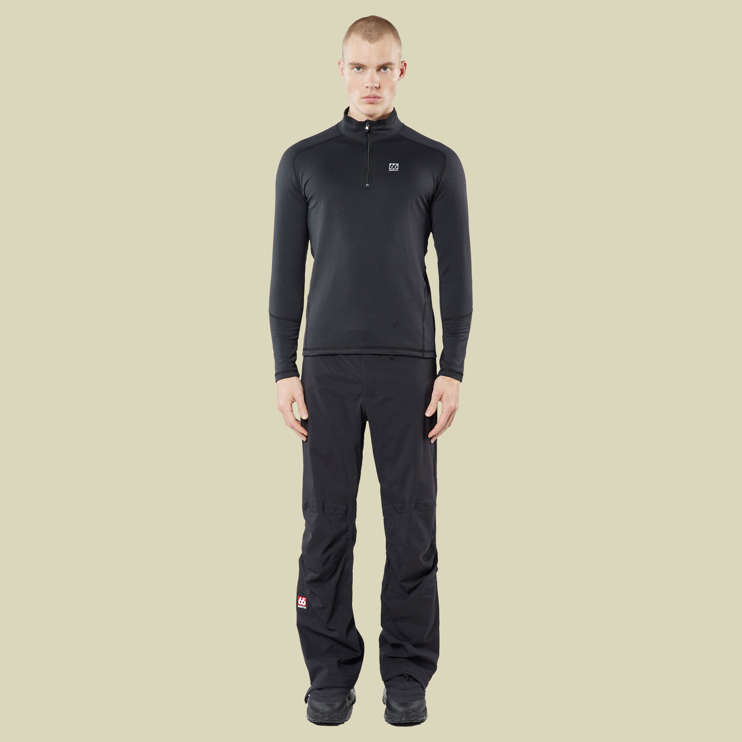 Grettir Zip Neck Men XL schwarz - black