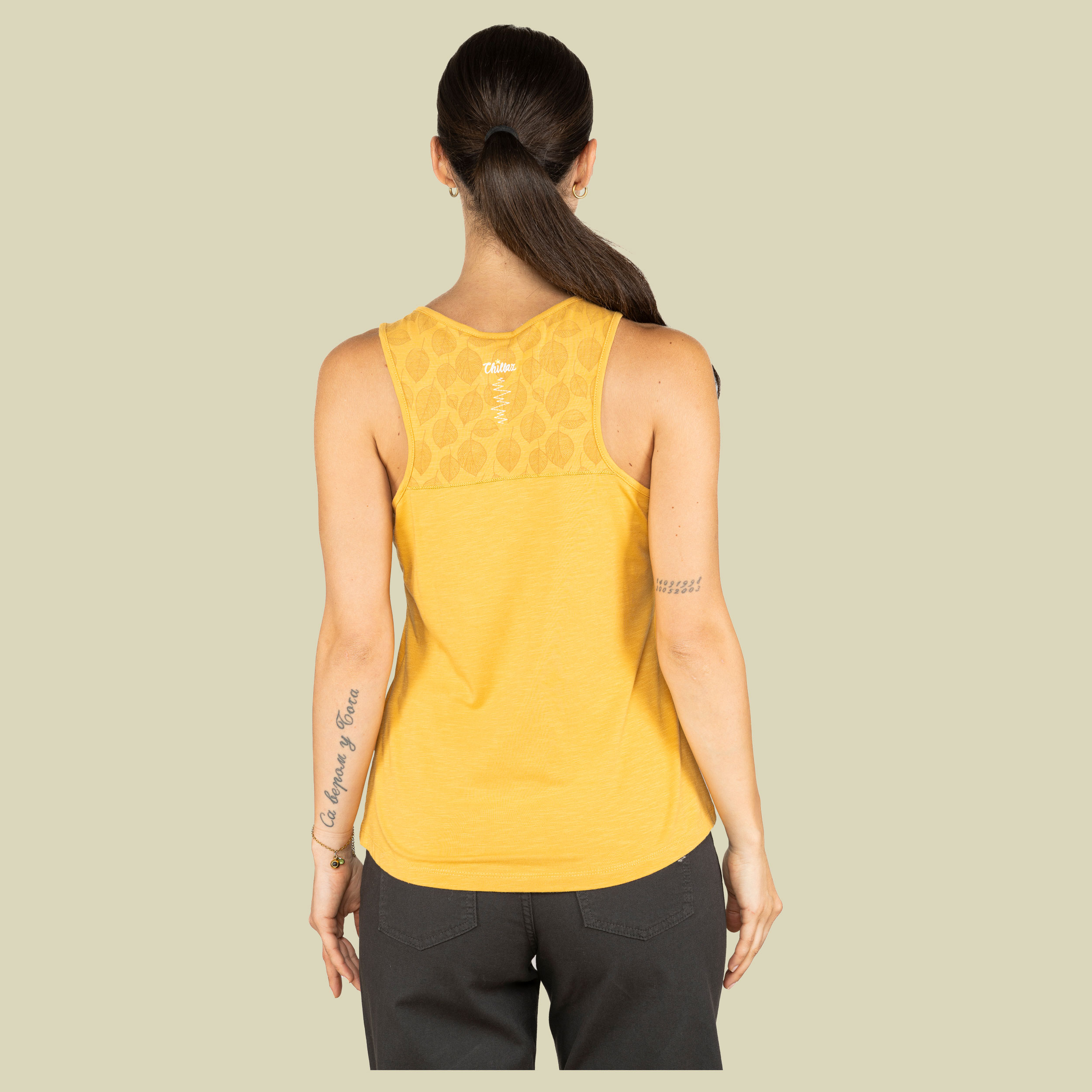 Korfu Leaves Women 42 gelb - Farbe ochre