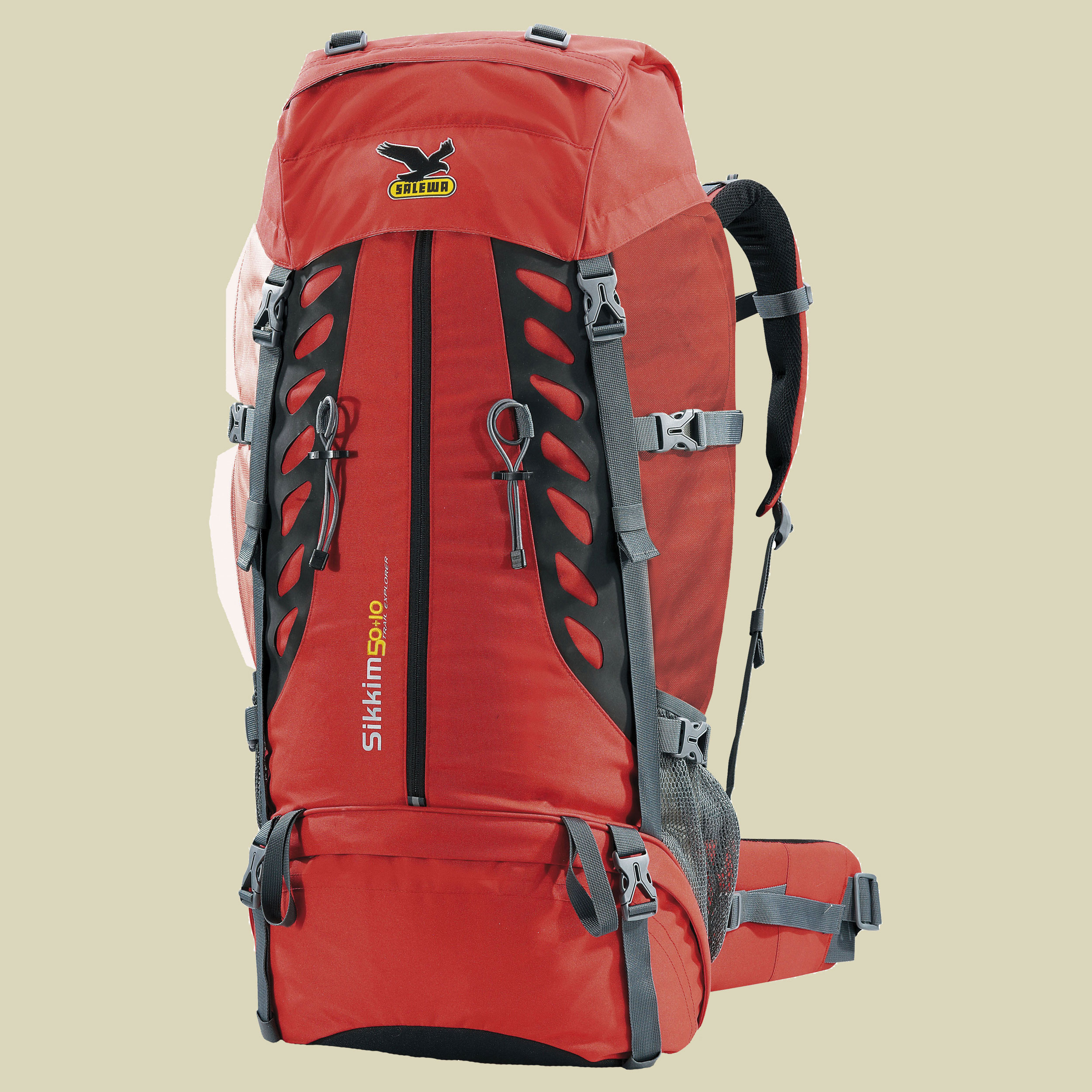Sikkim 50 + 10 Rucksack Volumen 50 L + 10 L Farbe rot