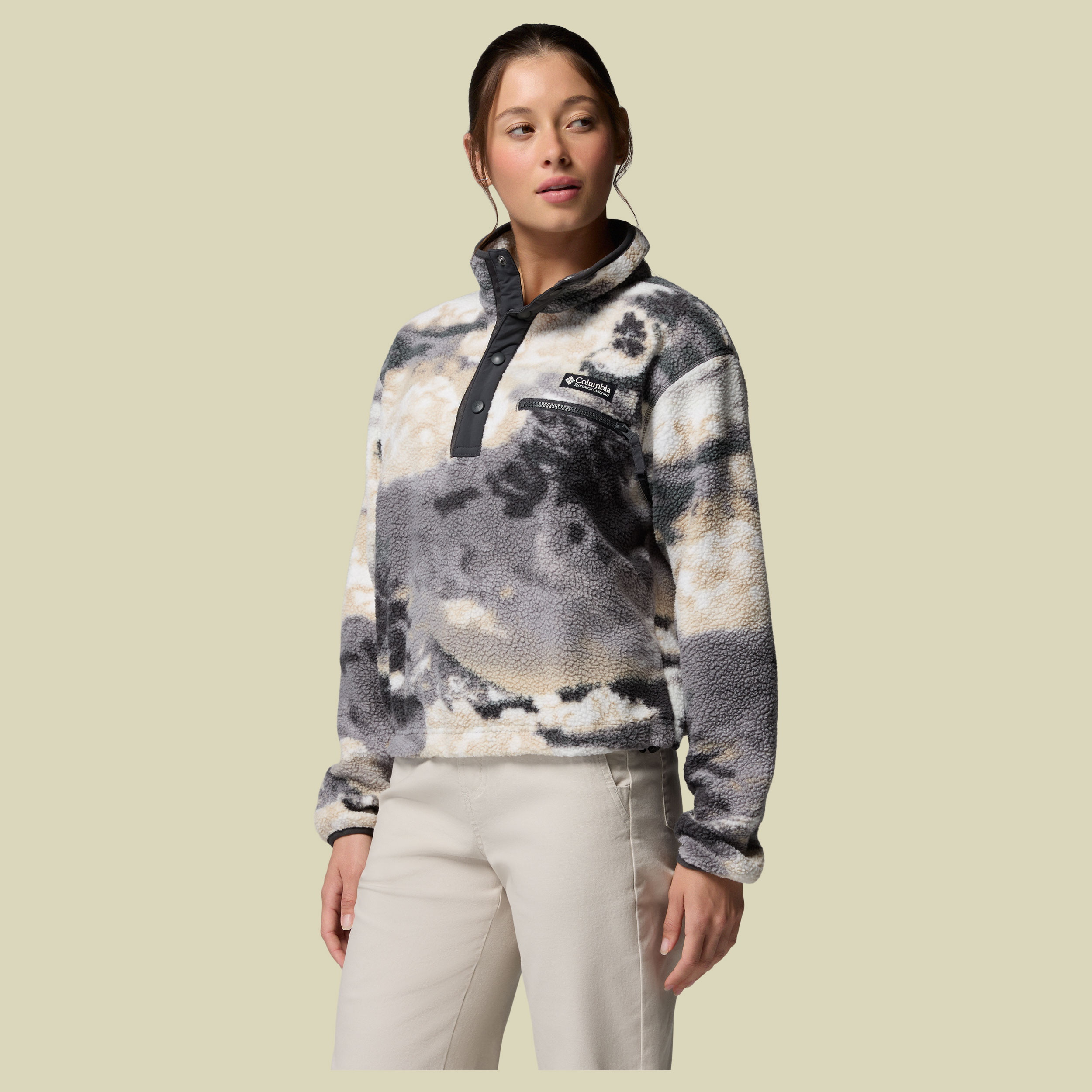 Helvetia II Printed Cropped Half Snap Women XS mehrfarbig grau - shark, dreaming