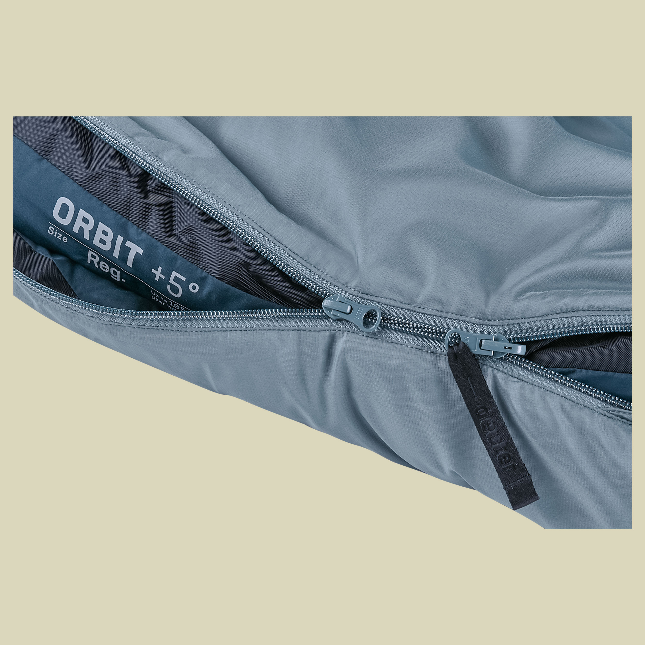 Orbit +5 bis Körpergröße 200 cm Farbe shale-ink, Reißverschluss links