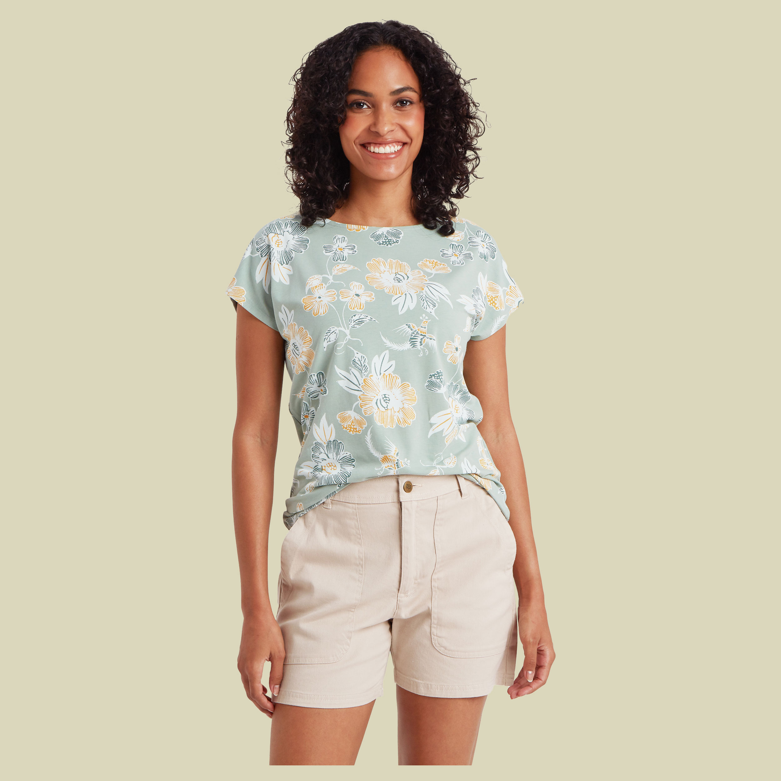 Neha Tee Women grün Blumen XL - Farbe celery floral