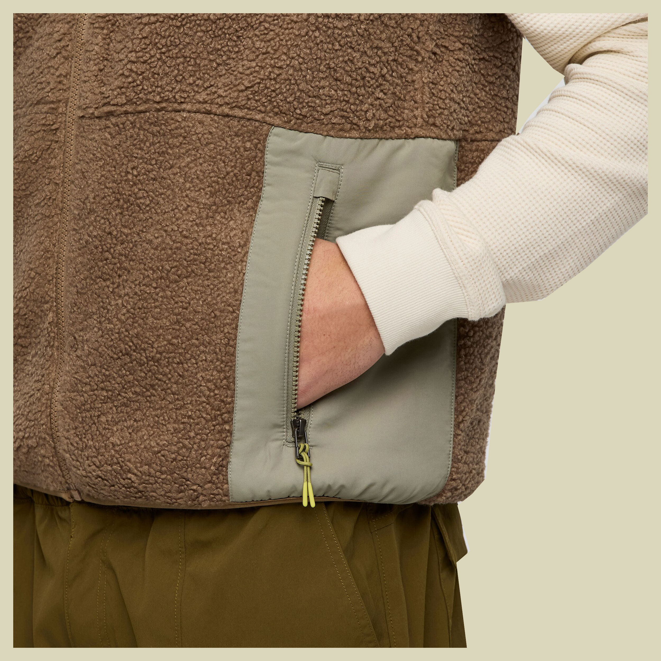 Bacano Fleece Vest Men S braun - dune