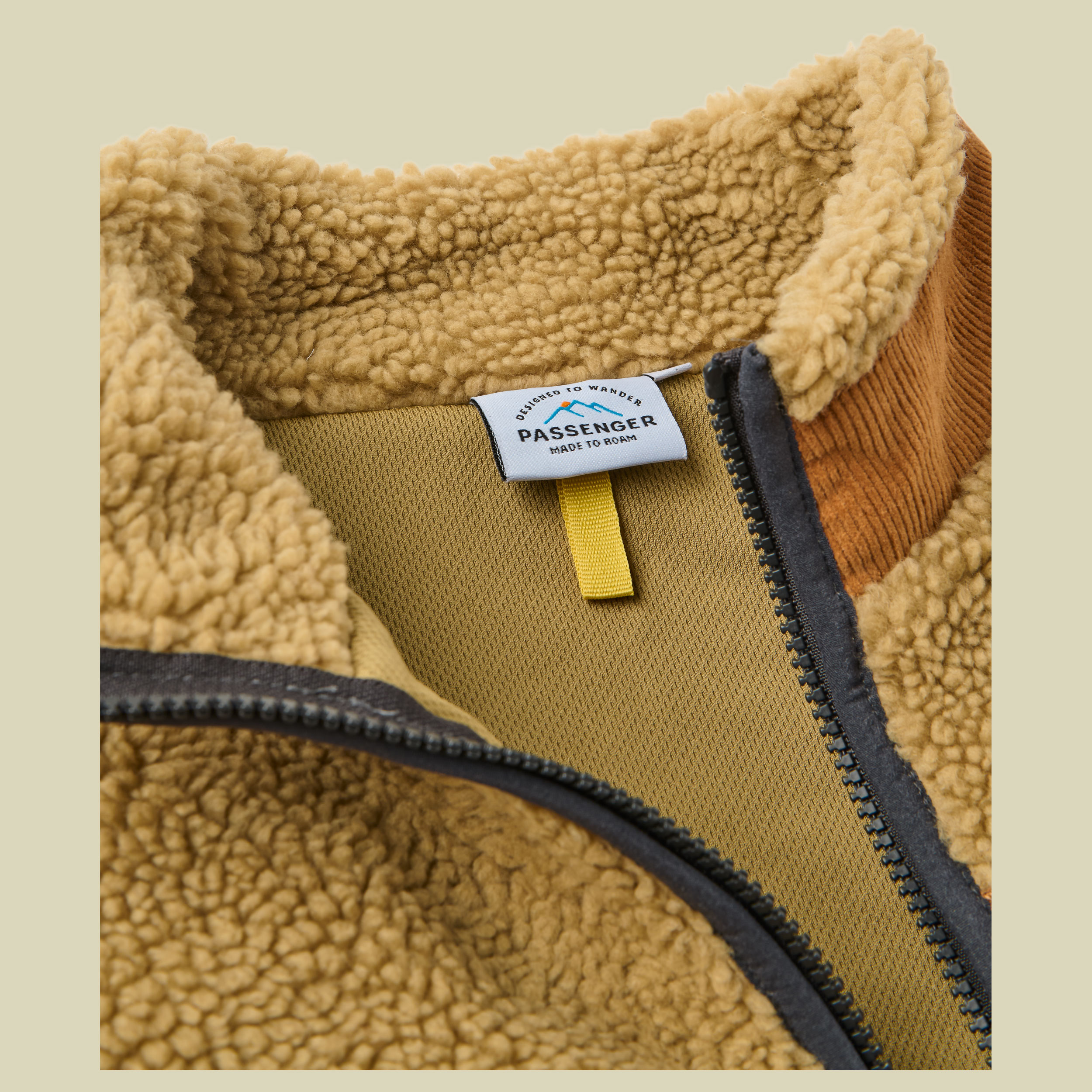 Trekker Recycled Deep-Pile Sherpa Fleece Men XL braun - biscuit