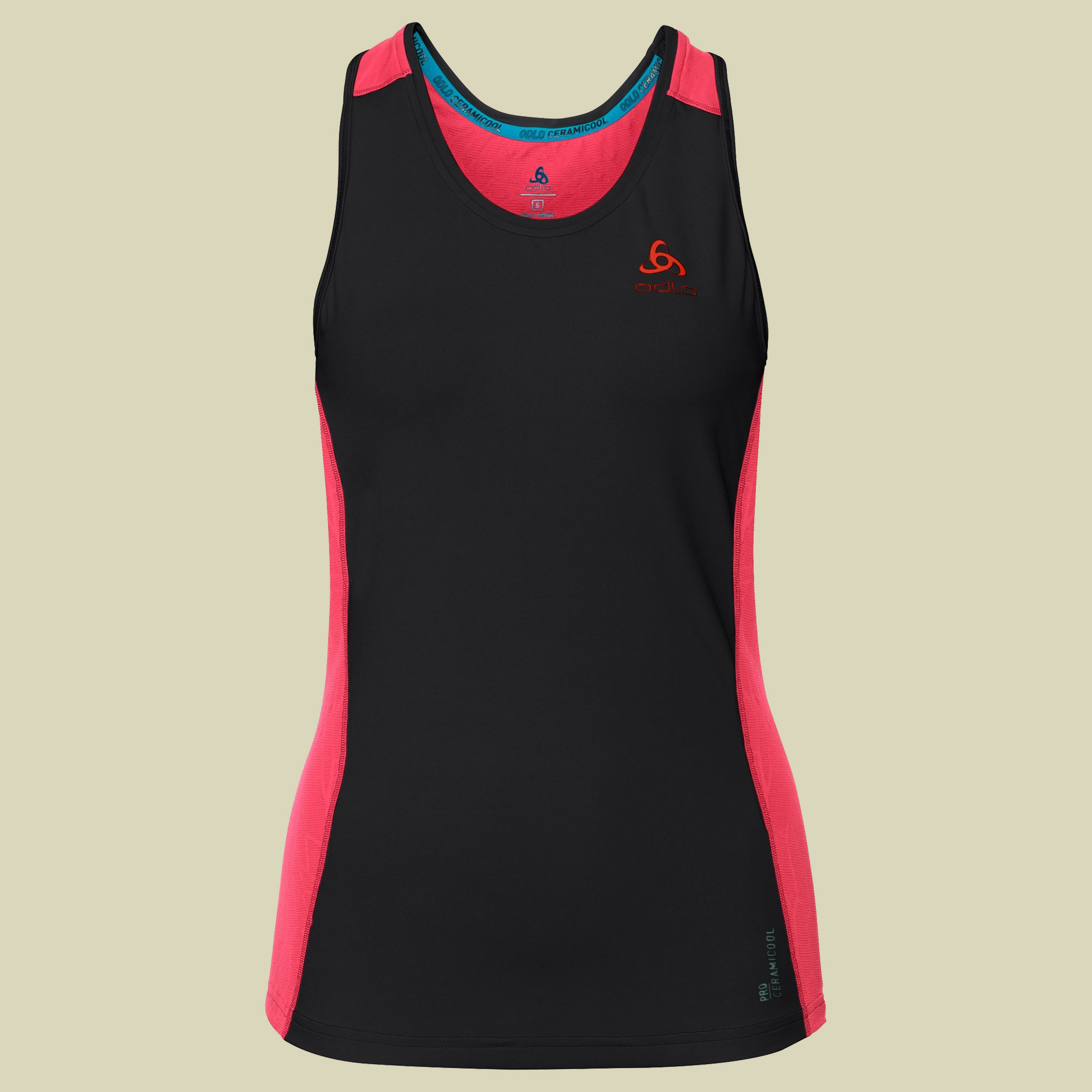 BL TOP Crew neck Singlet women Größe S Farbe black - fiery coral