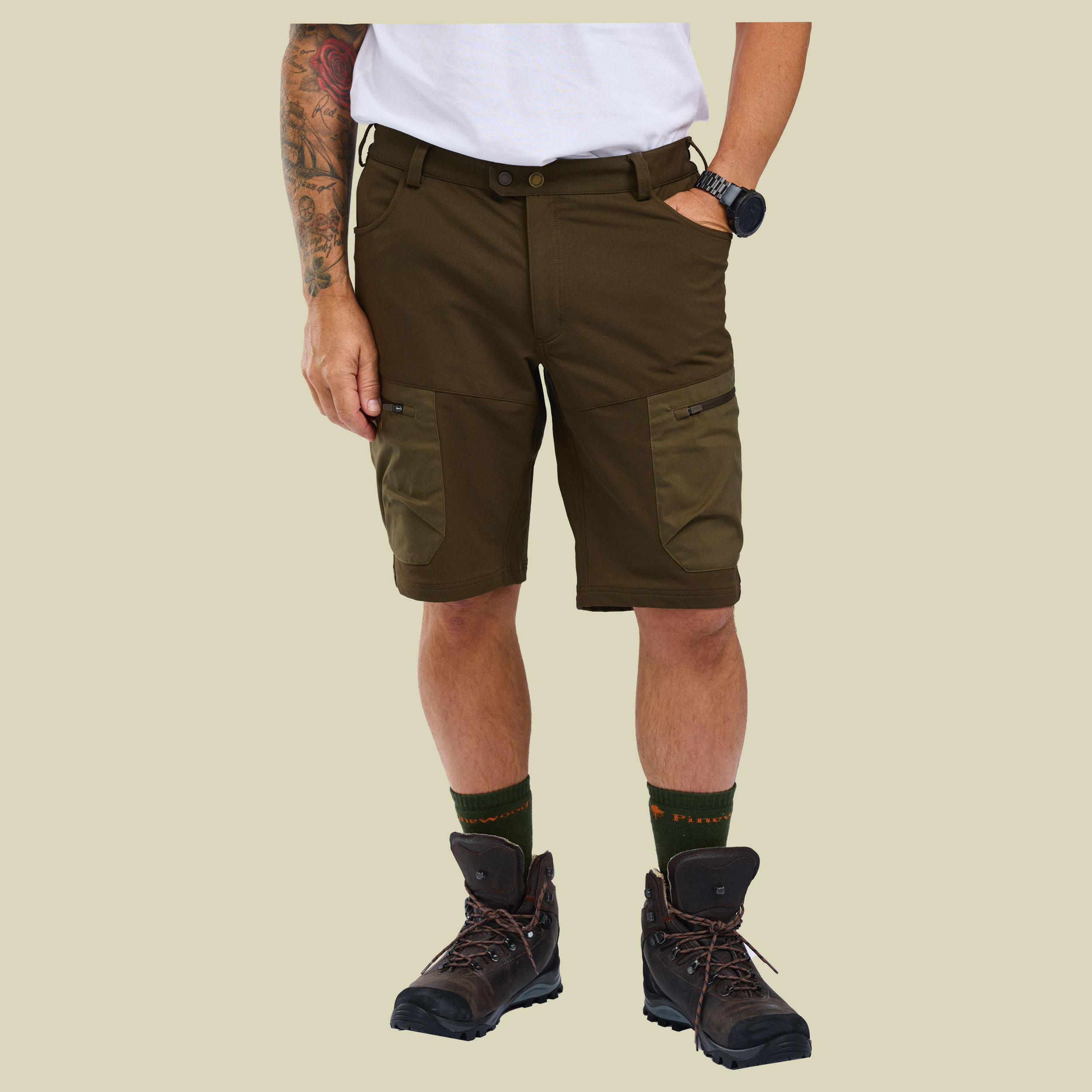 Finnveden Hybrid SHORTS C56 grün - D.Olive/H.Olive