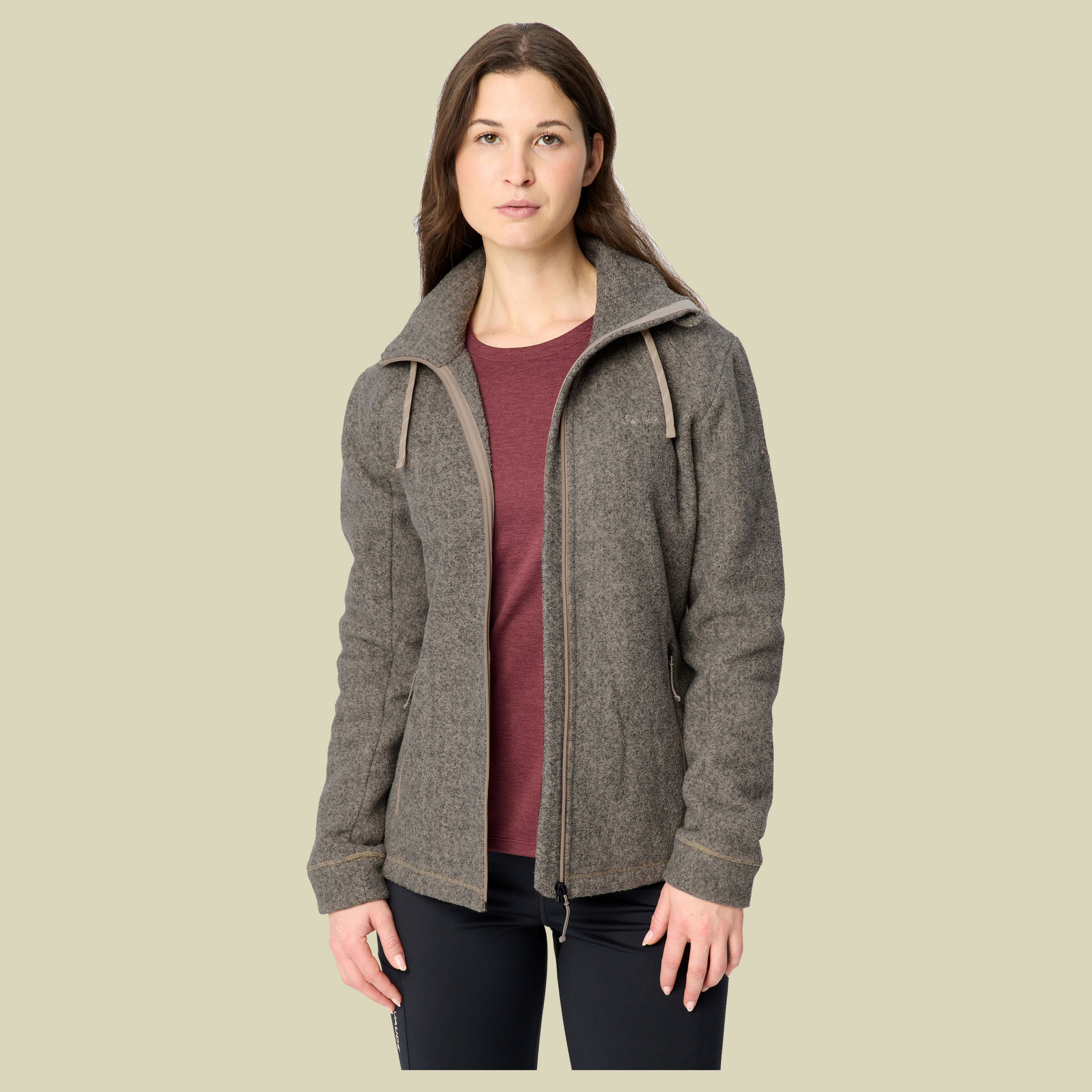 Skomer Winter Fleece Jacket Women 44 beige - linen
