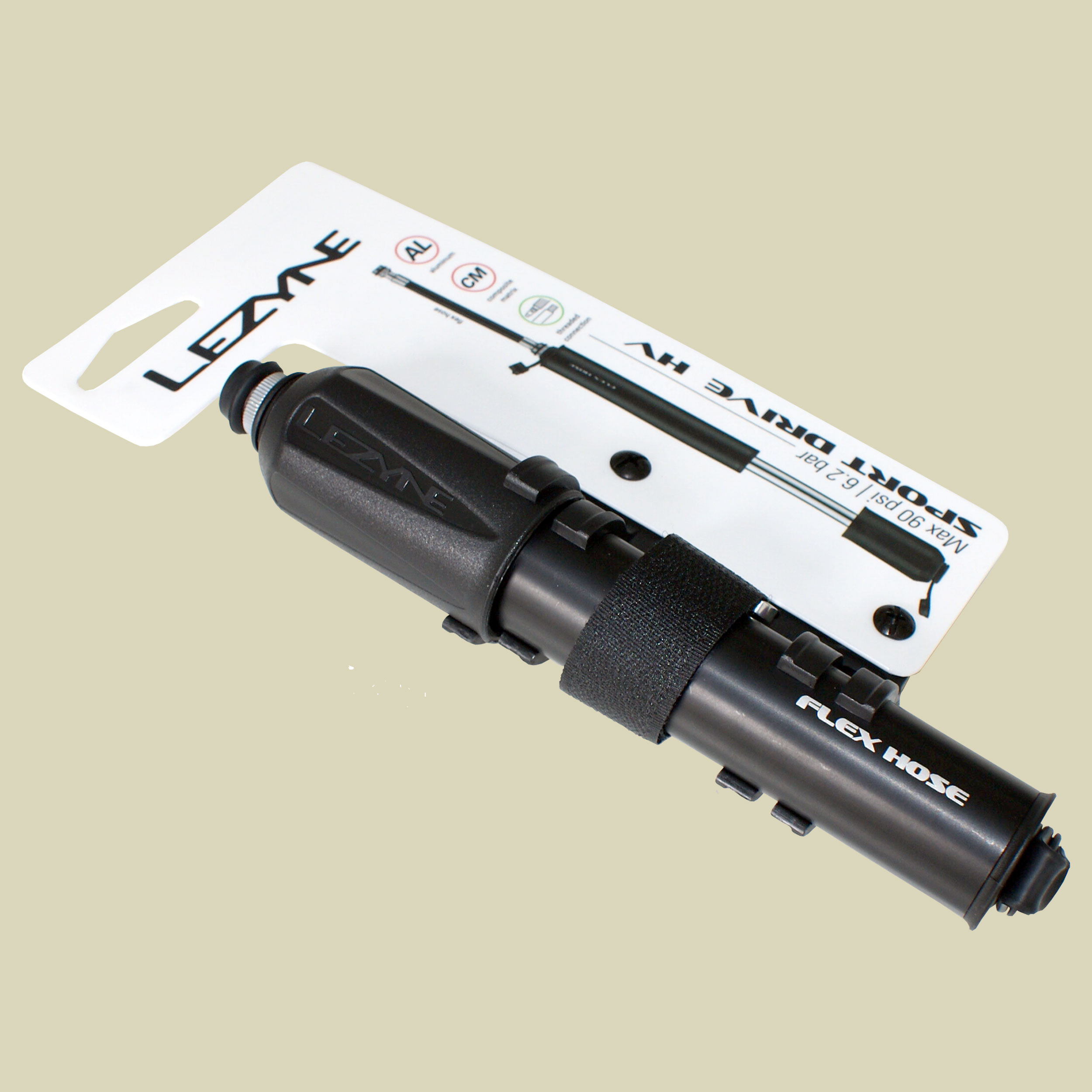 Minipumpe CNC Sports Drive HV Länge 16,6 cm Farbe: schwarz-glänzend