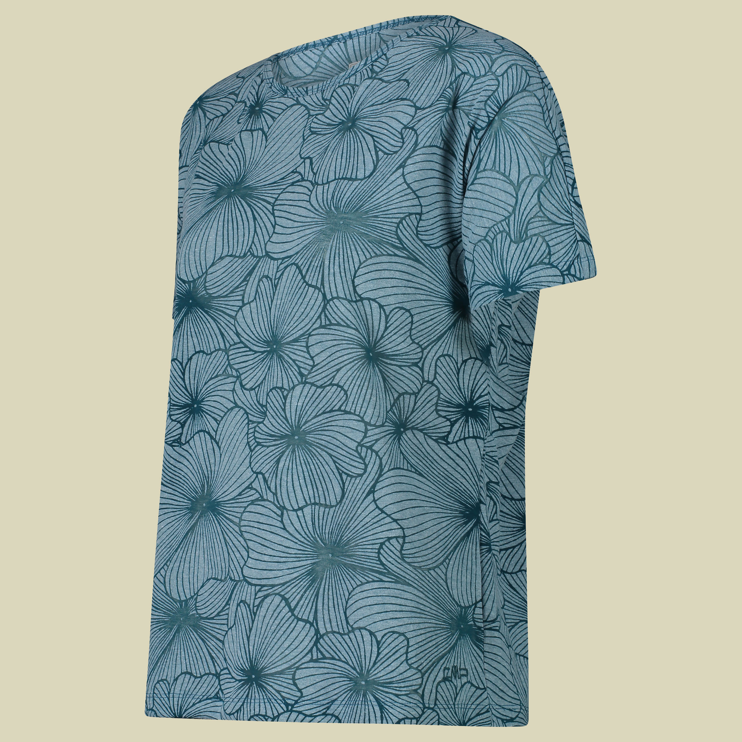 Woman T-Shirt Burn Out Jersey 33N7976 Größe 46 Farbe M916 deep lake