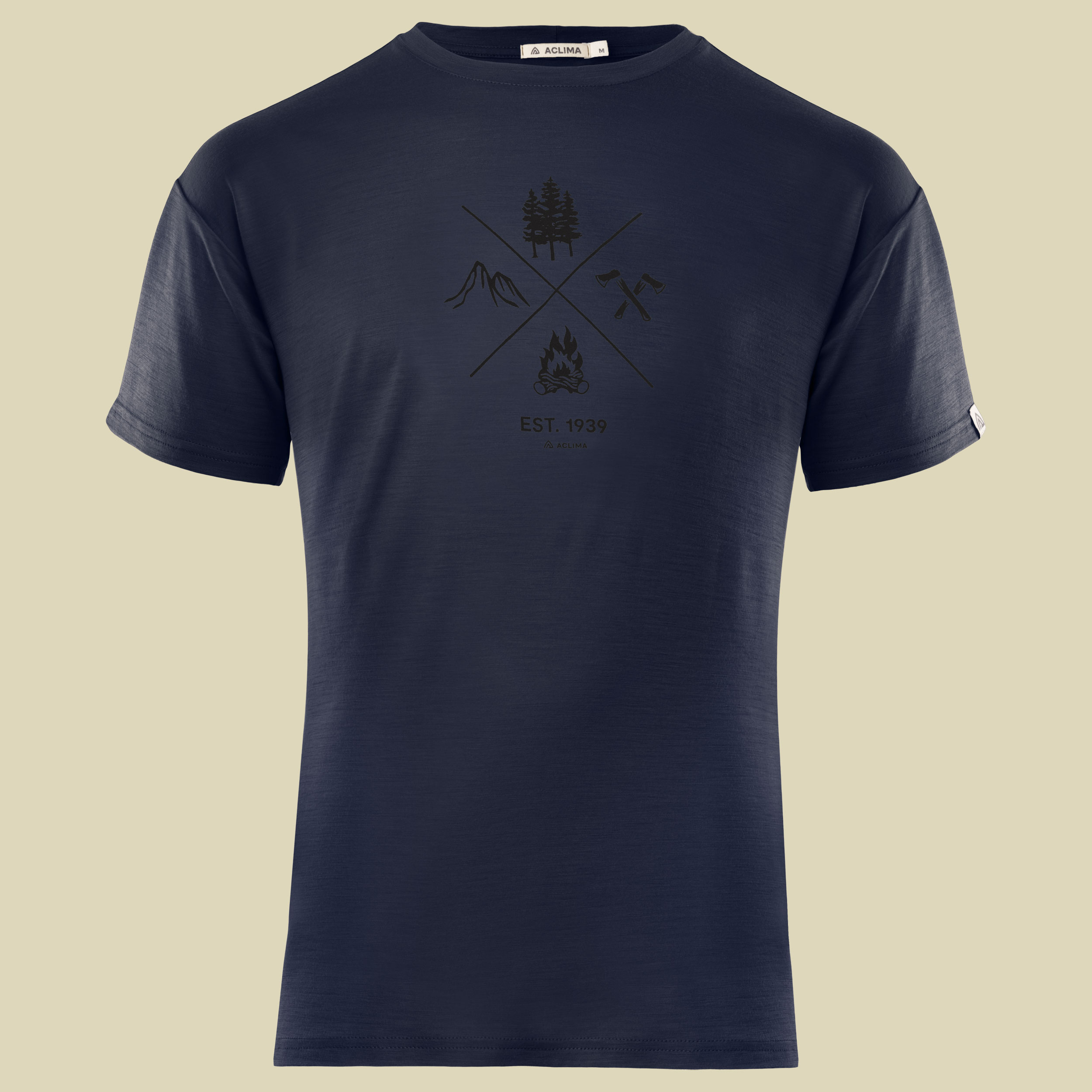 LightWool Classic Tee Print Men Größe M  Farbe X-Print: navy blazer