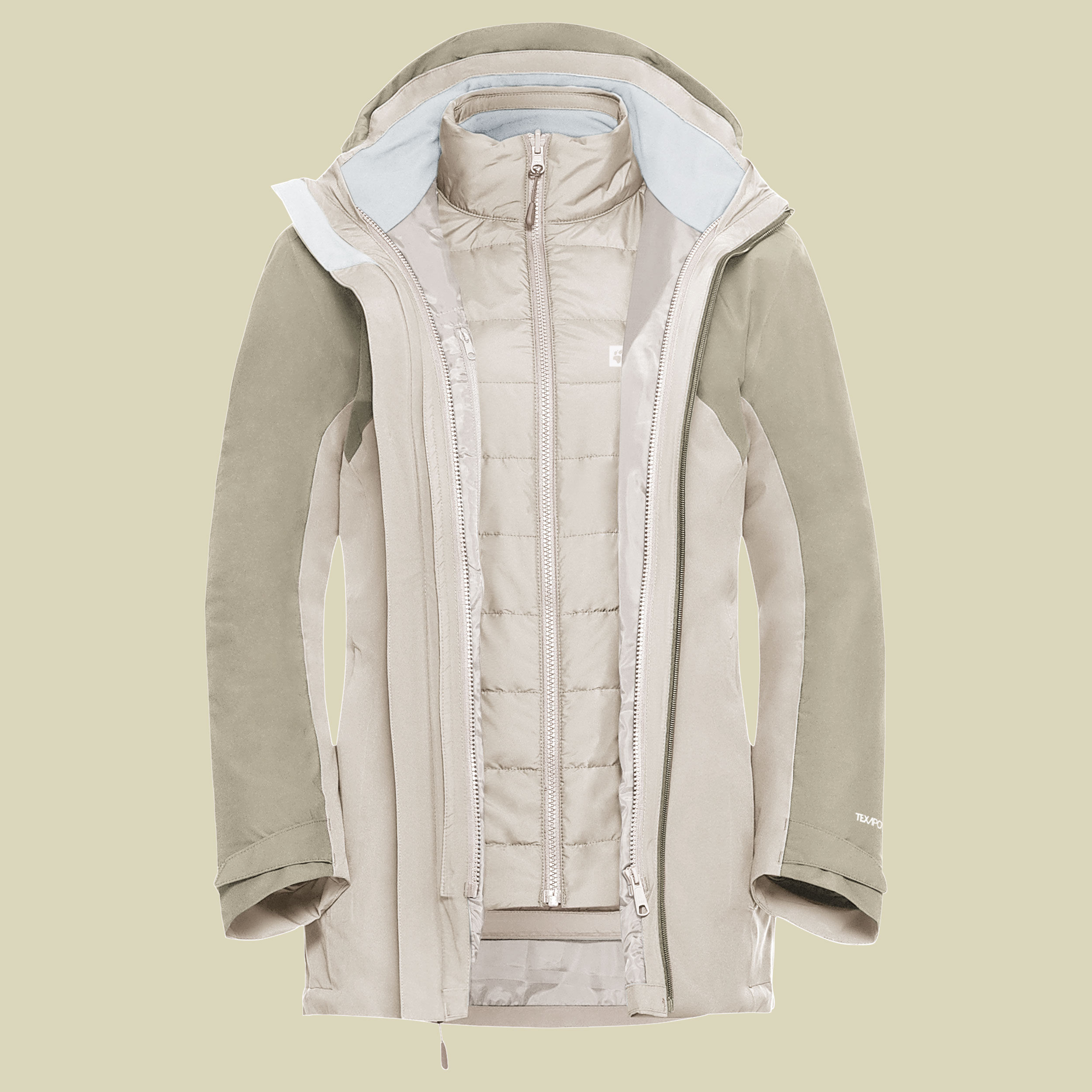 Hunberg 3in1 Jkt Women XL beige- pale sand