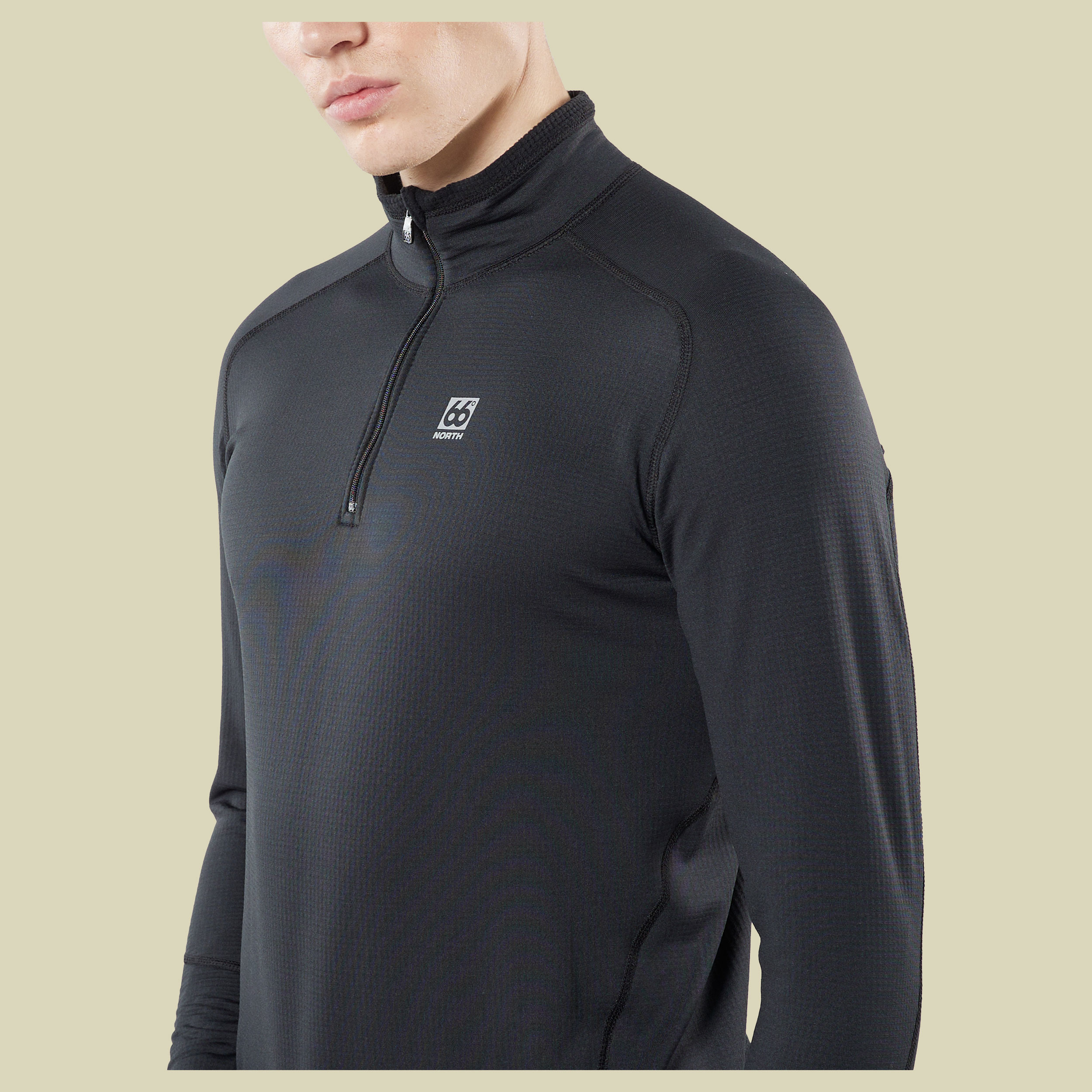 Grettir Zip Neck Men XL schwarz - black