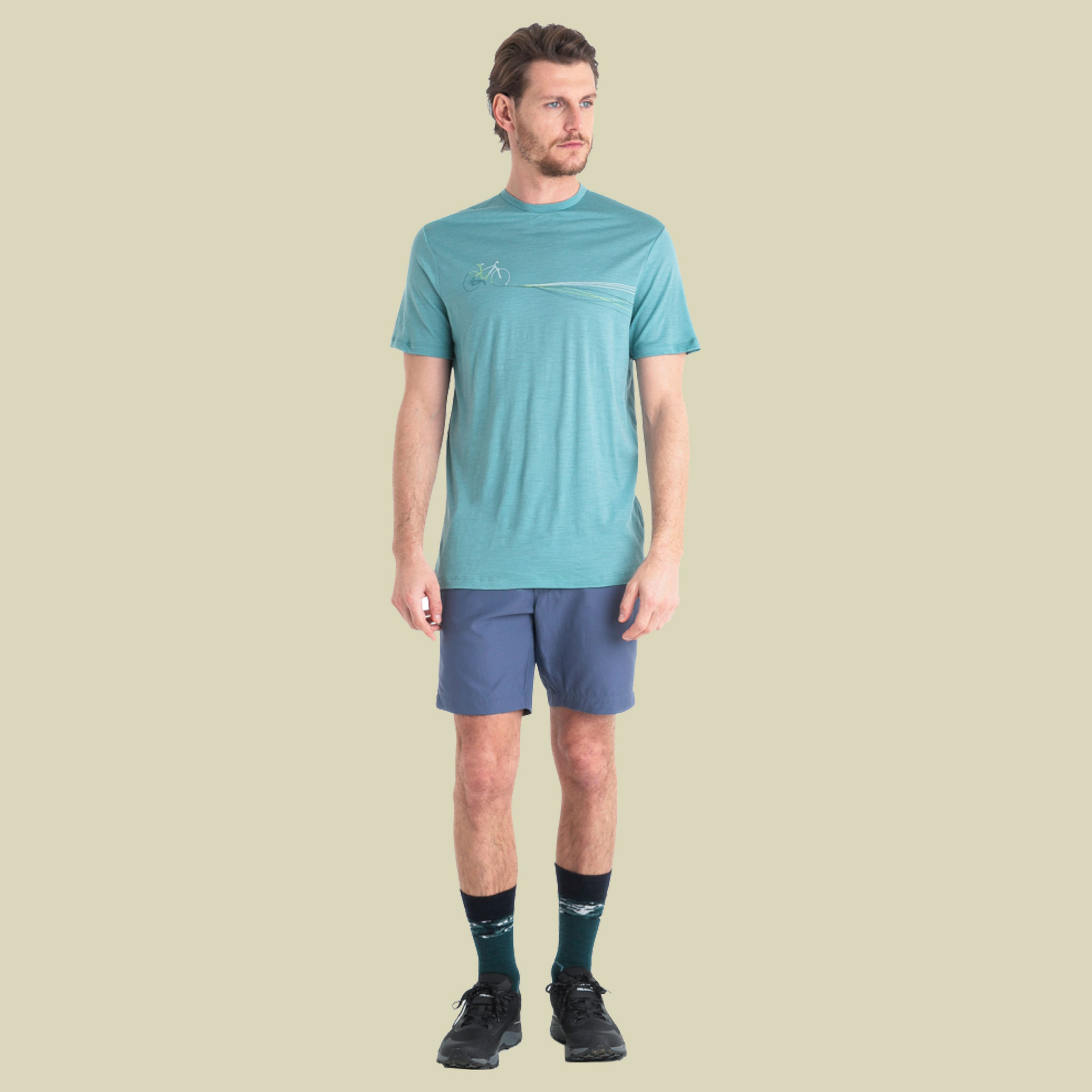 Merino 150 Tech Lite III SS Tee Cadence Paths Men XXL blau - cloud ray