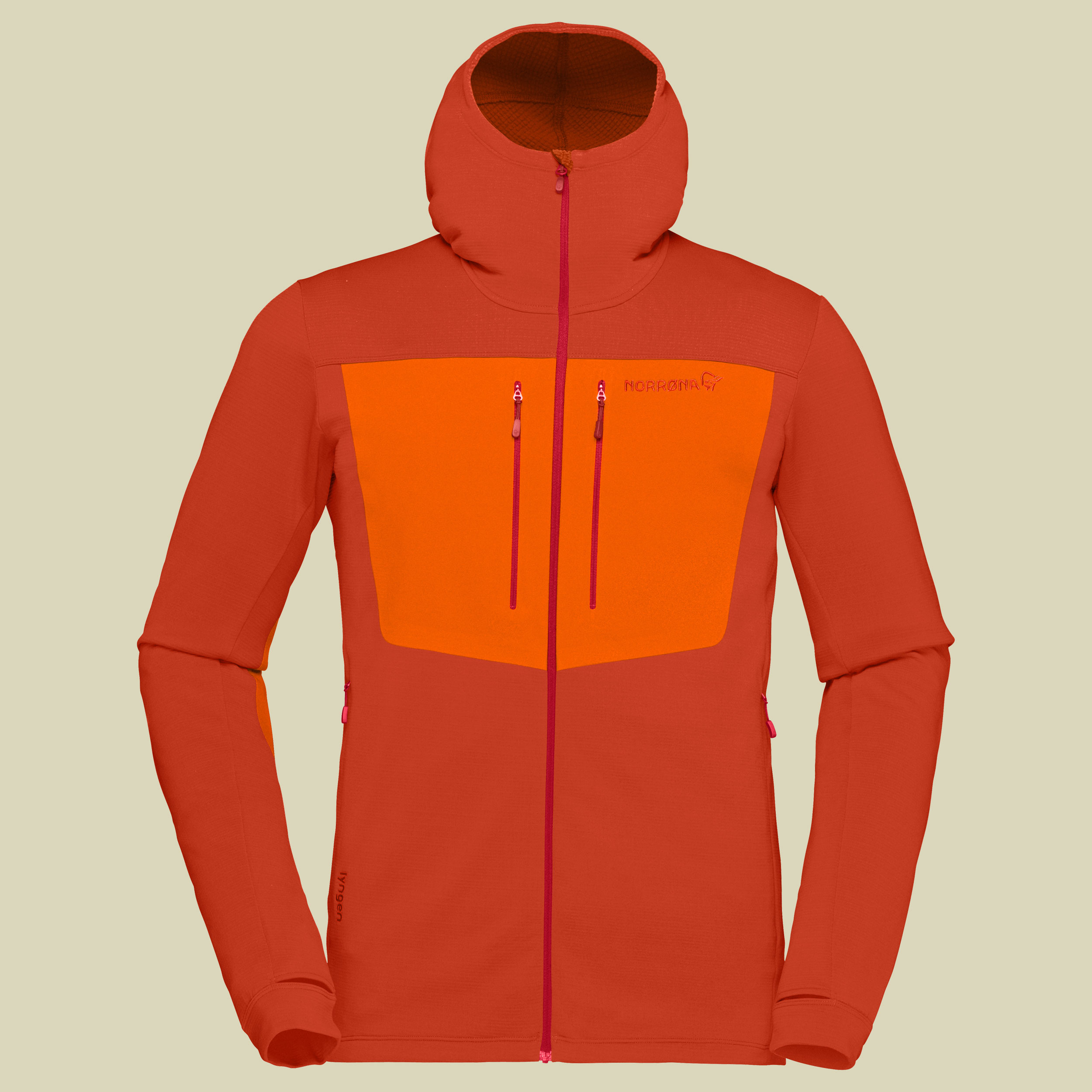 Lyngen Powerstretch Pro Zip Hoodie Men Größe S Farbe rooibos tea