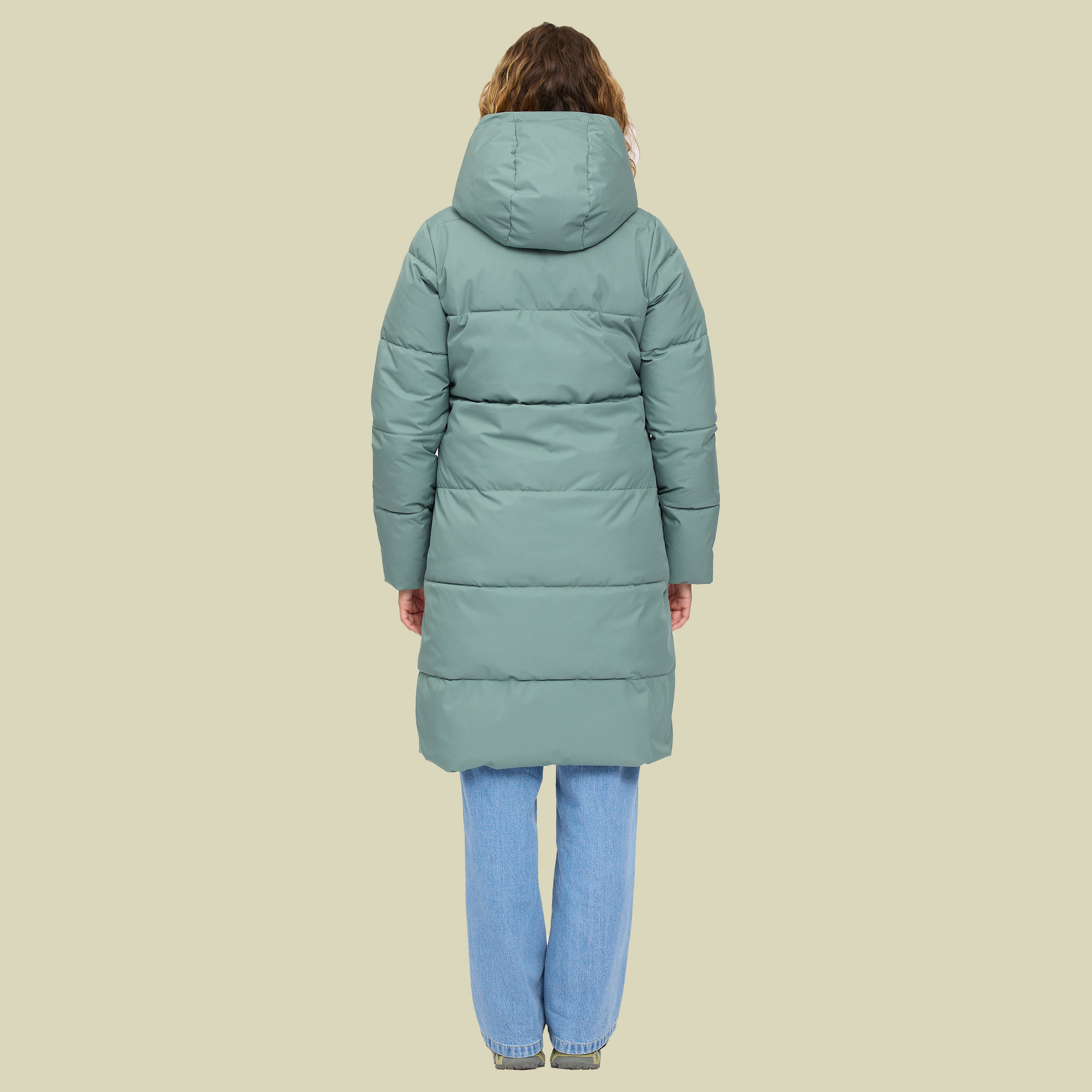 Basic Puffer Coat Women S grün- Farbe jade