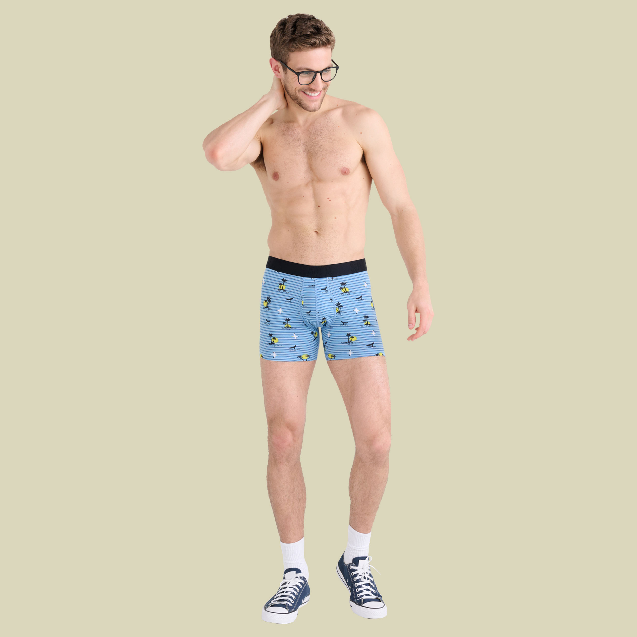 Droptemp Cooling Cotton Boxer Brief Fly blau S - offshore breeze