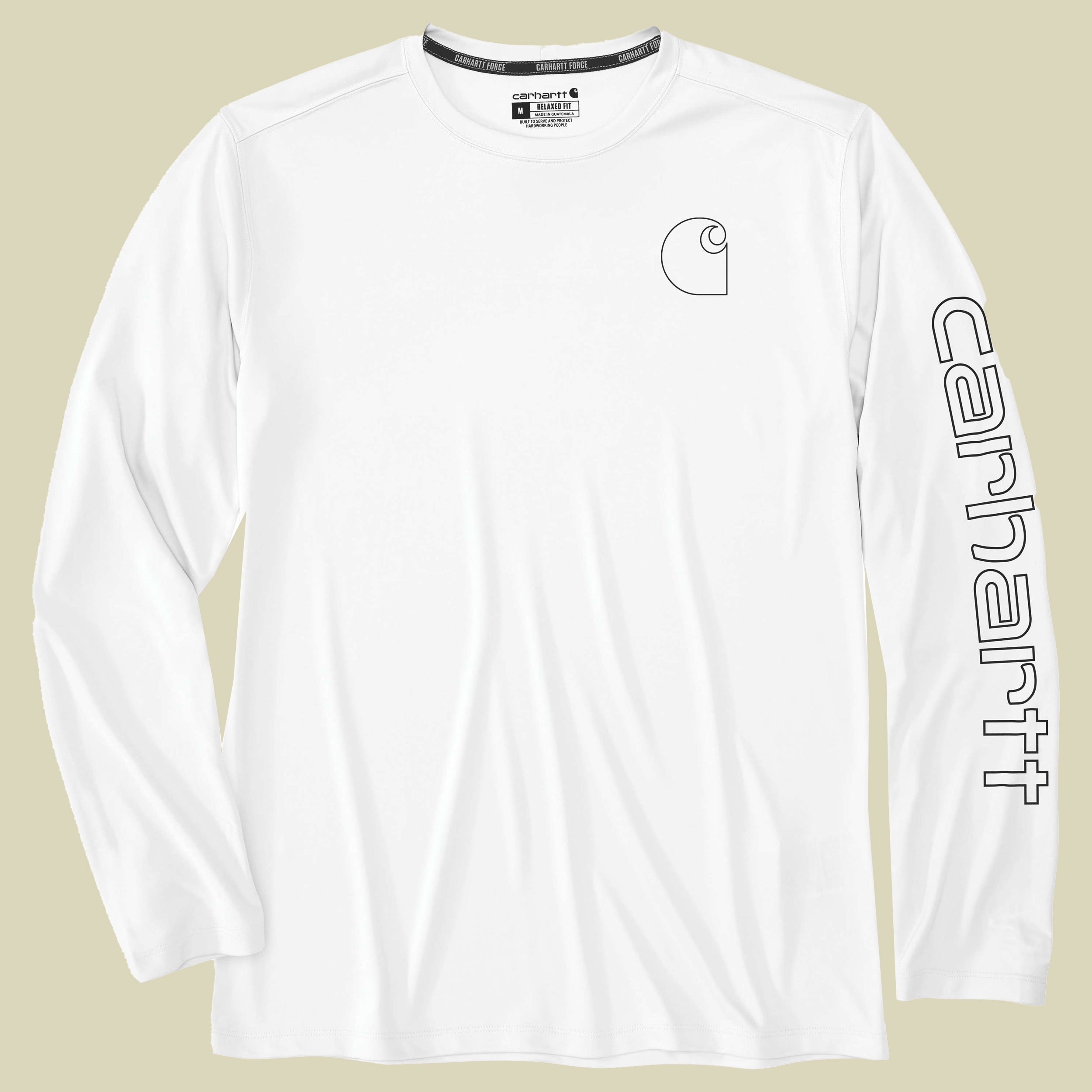 Carhartt Force Sun Defender™ Relaxed LS Logo T-Shirt Men M weiß - Farbe white
