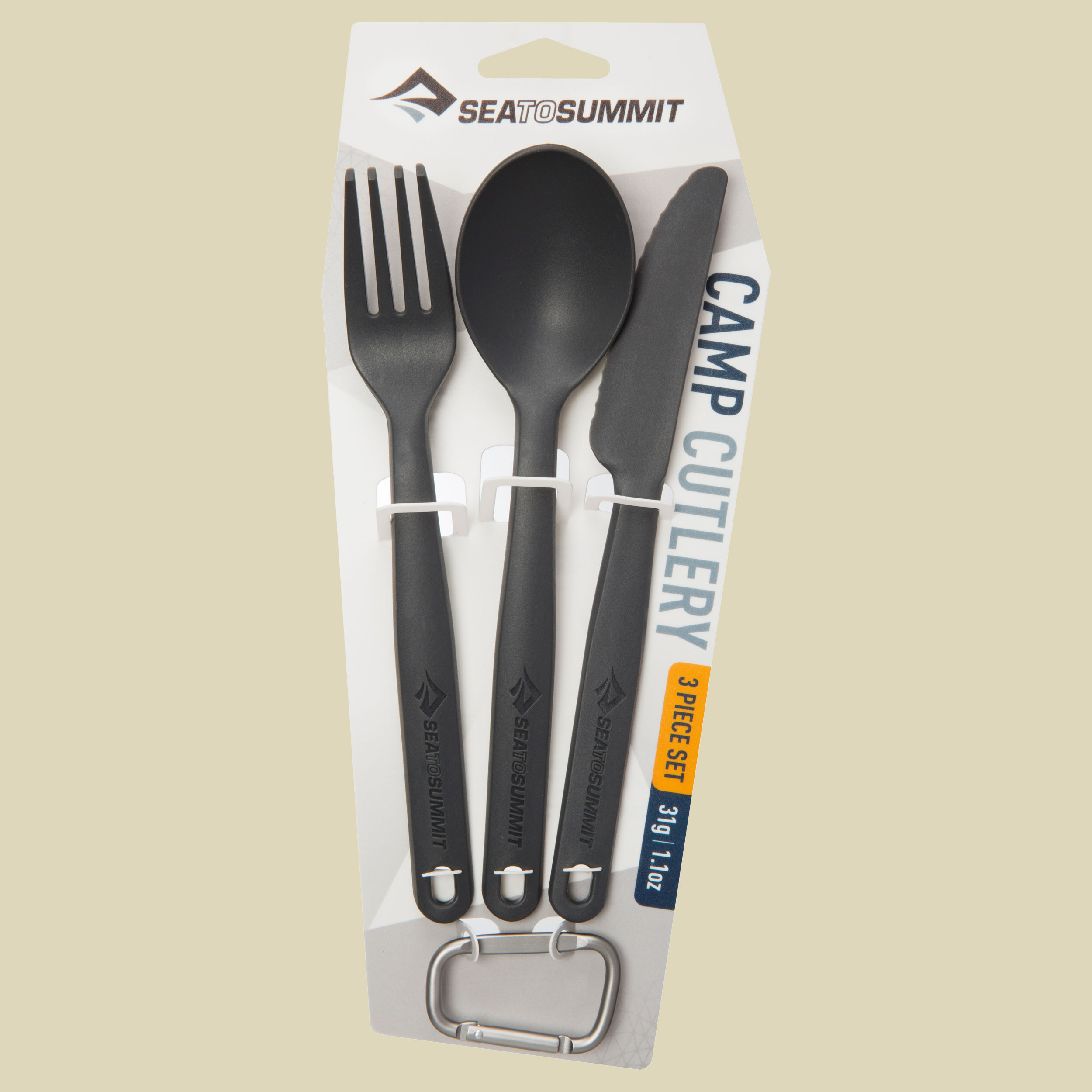 Camp Cutlery Spoon, Fork & Knife Set Farbe charcoal