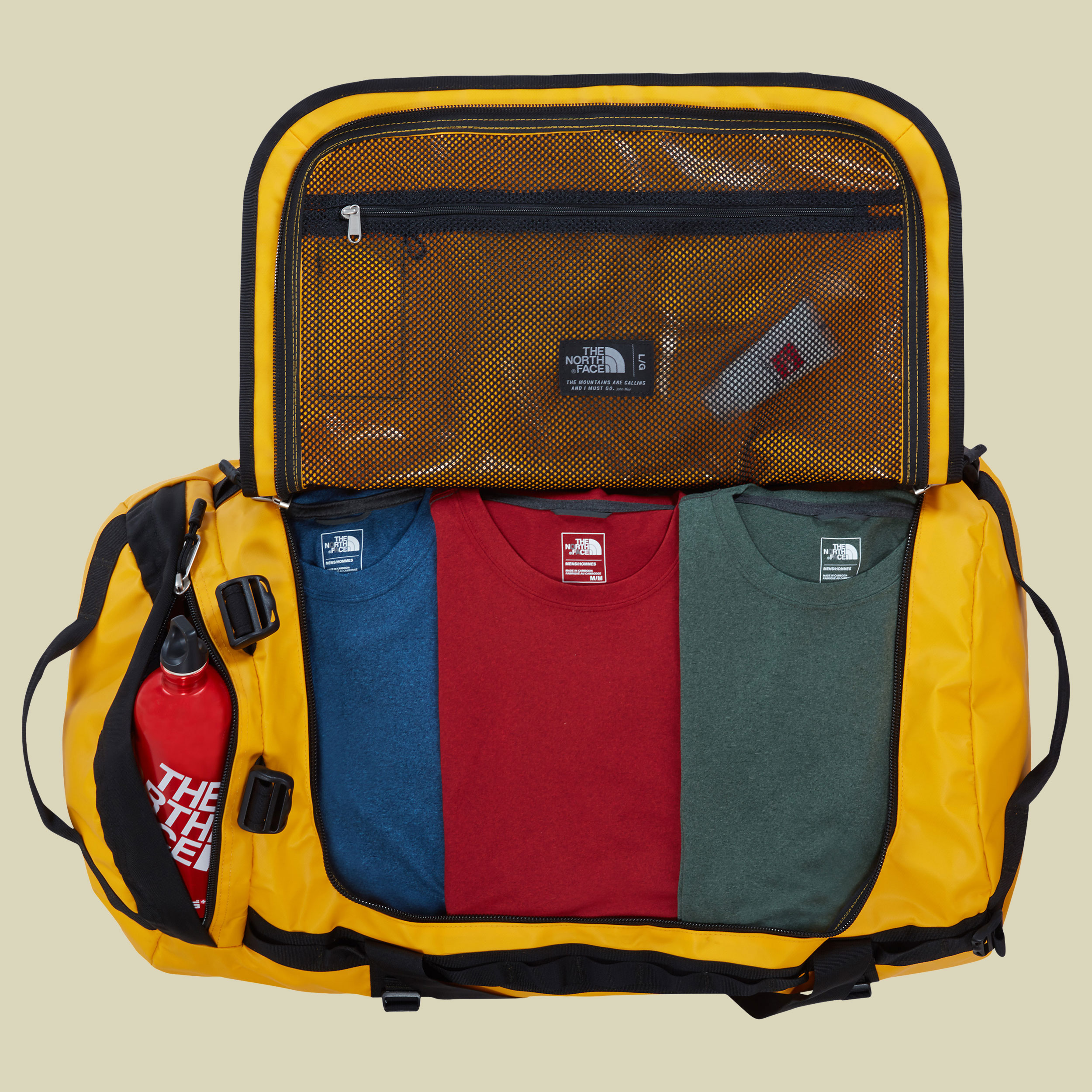 Base Camp Duffel L Volumen 95 Farbe Summit Gold/TNF Black