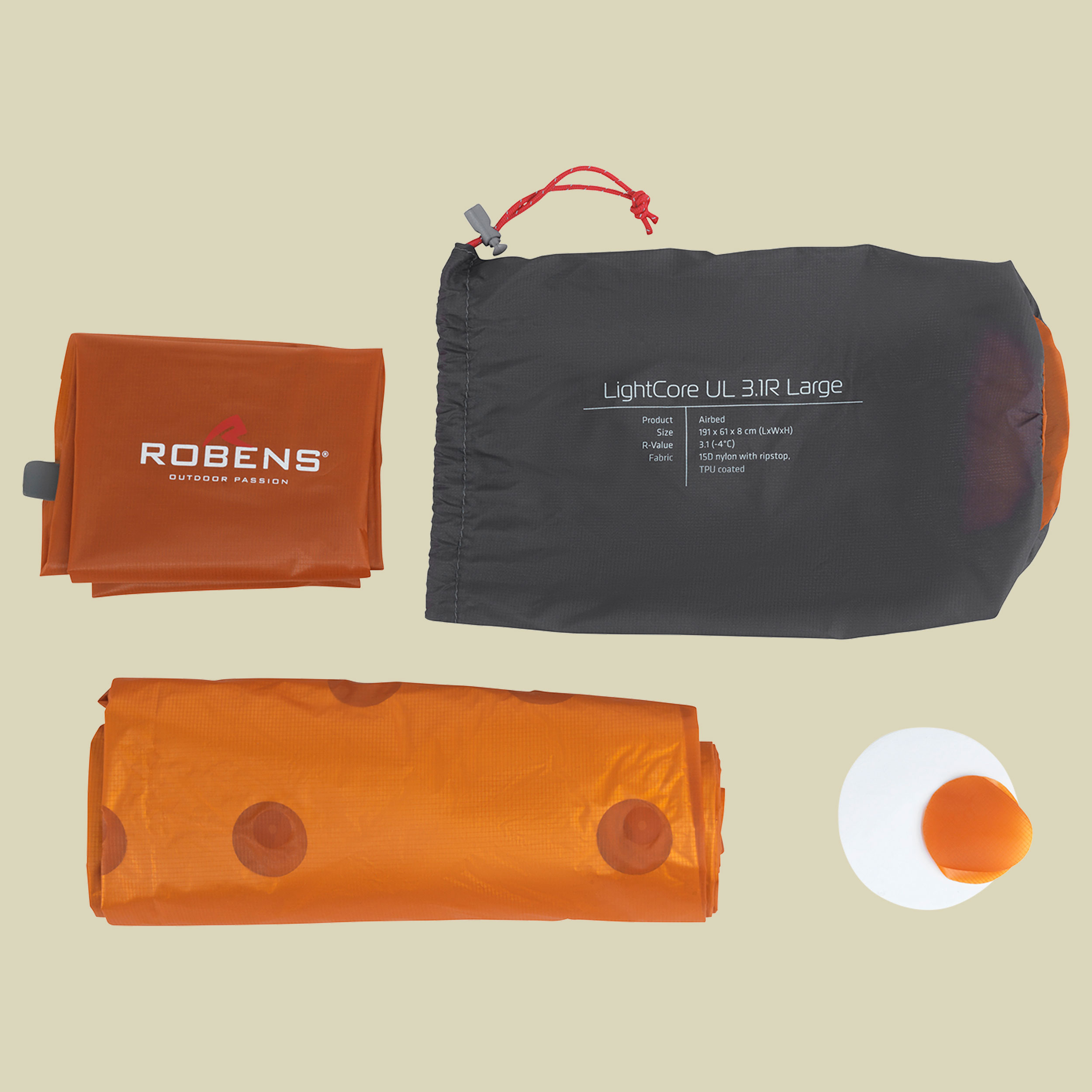 LightCore UL 3.1R Large 191 x 61 x 8 cm orange
