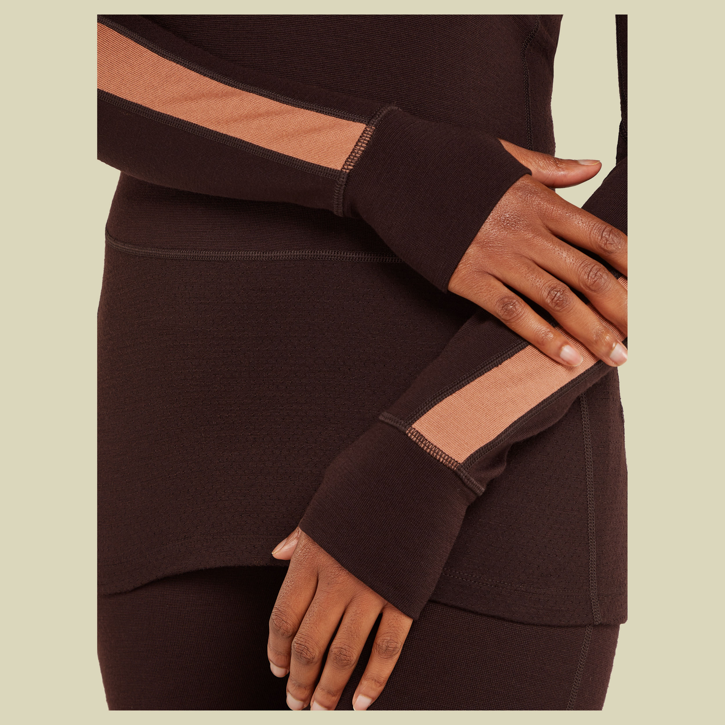 ZoneKnit 260 LS Half Zip Women L braun - bittersweet/cedar wood/cb