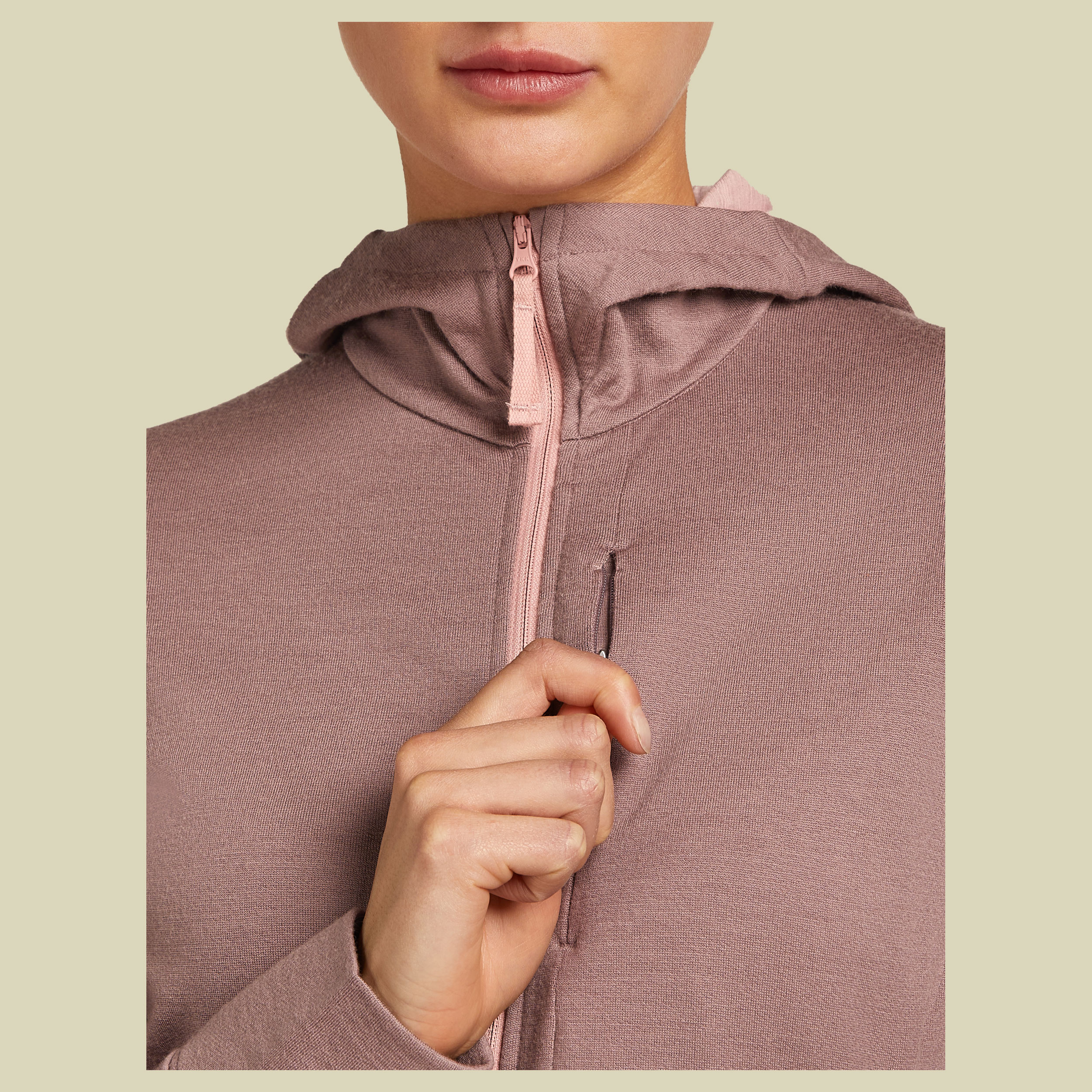 Merino 260 Quantum IV LS Zip Hoodie Women XL braun - summit/blush