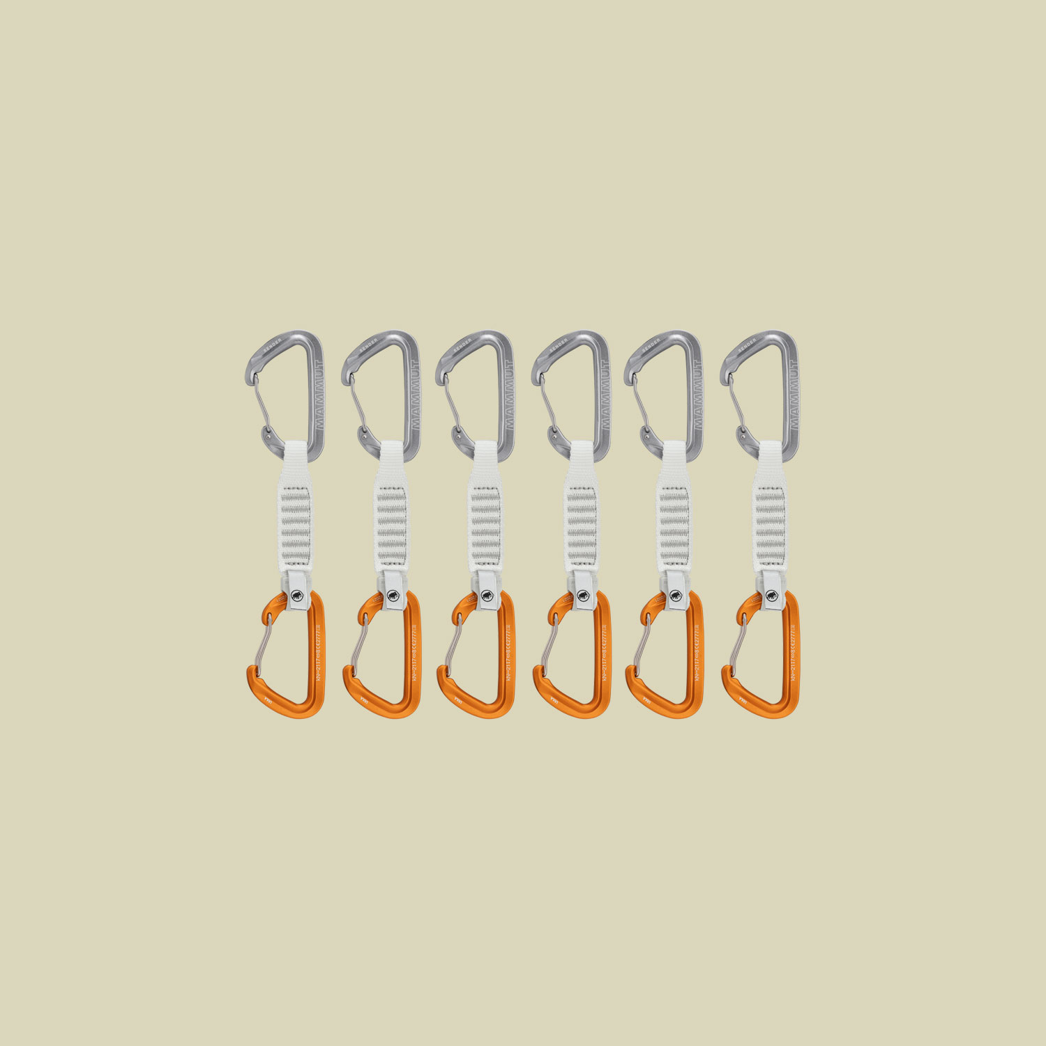 Mammut Workhorse Keylock Quickdraws 6-Pack | Climbing Gear With Polyester Slings