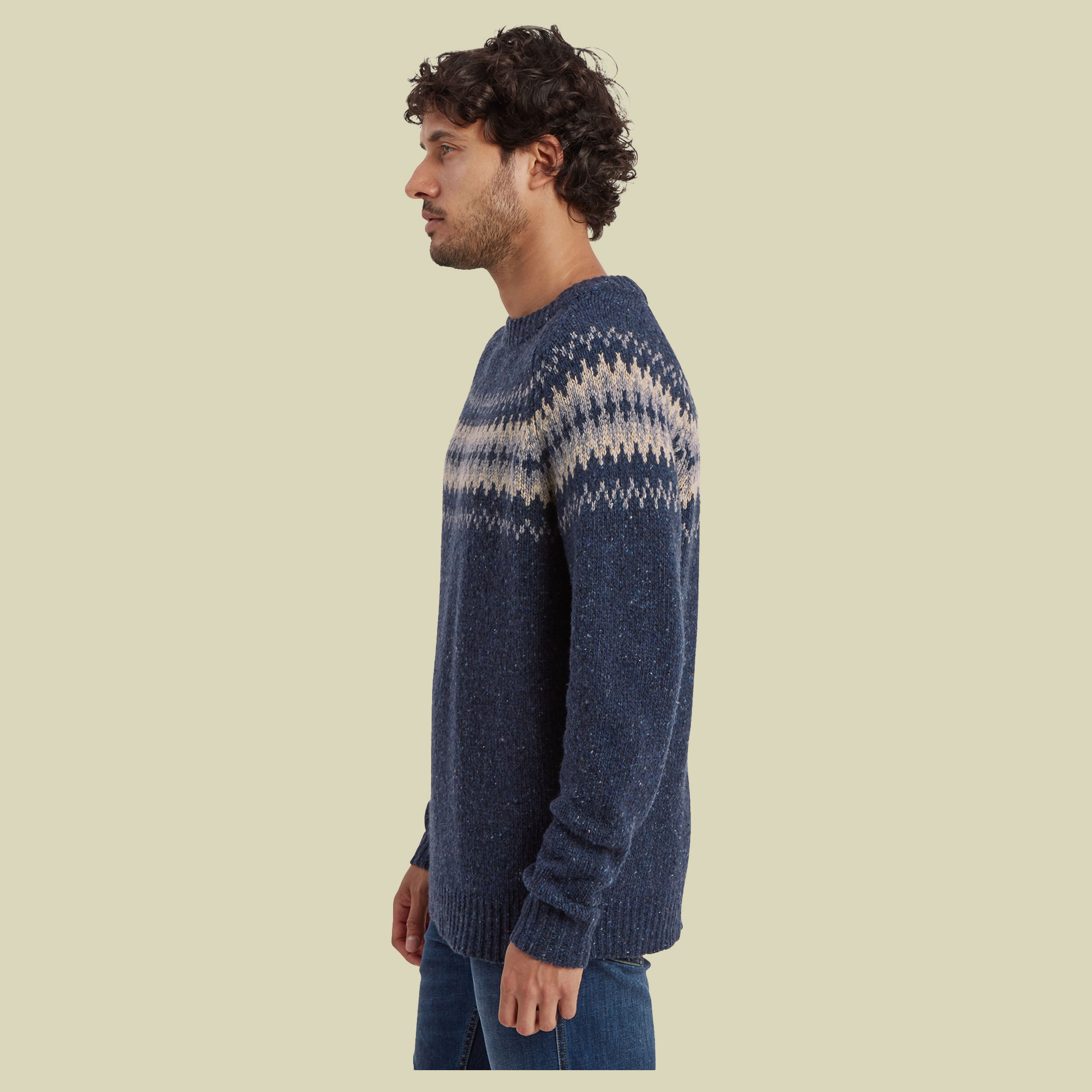 Dumji Crew Sweater Men blau XL - rathee multi