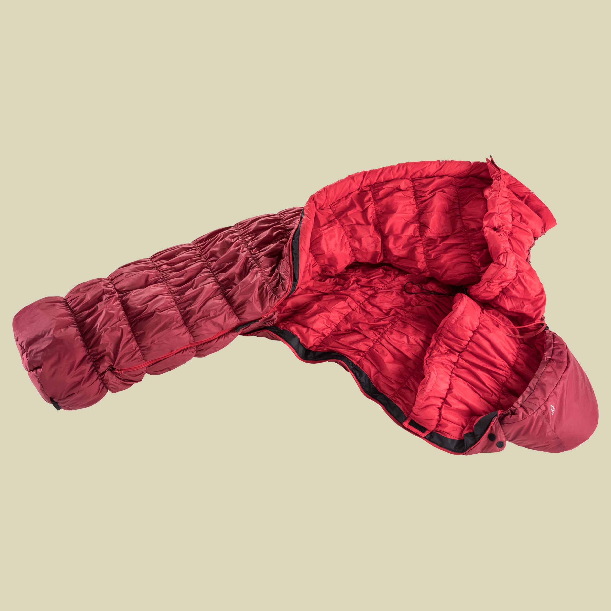Exosphere -6 Grad bis Körpergröße 185 cm Farbe cranberry-fire, Reißverschluss links